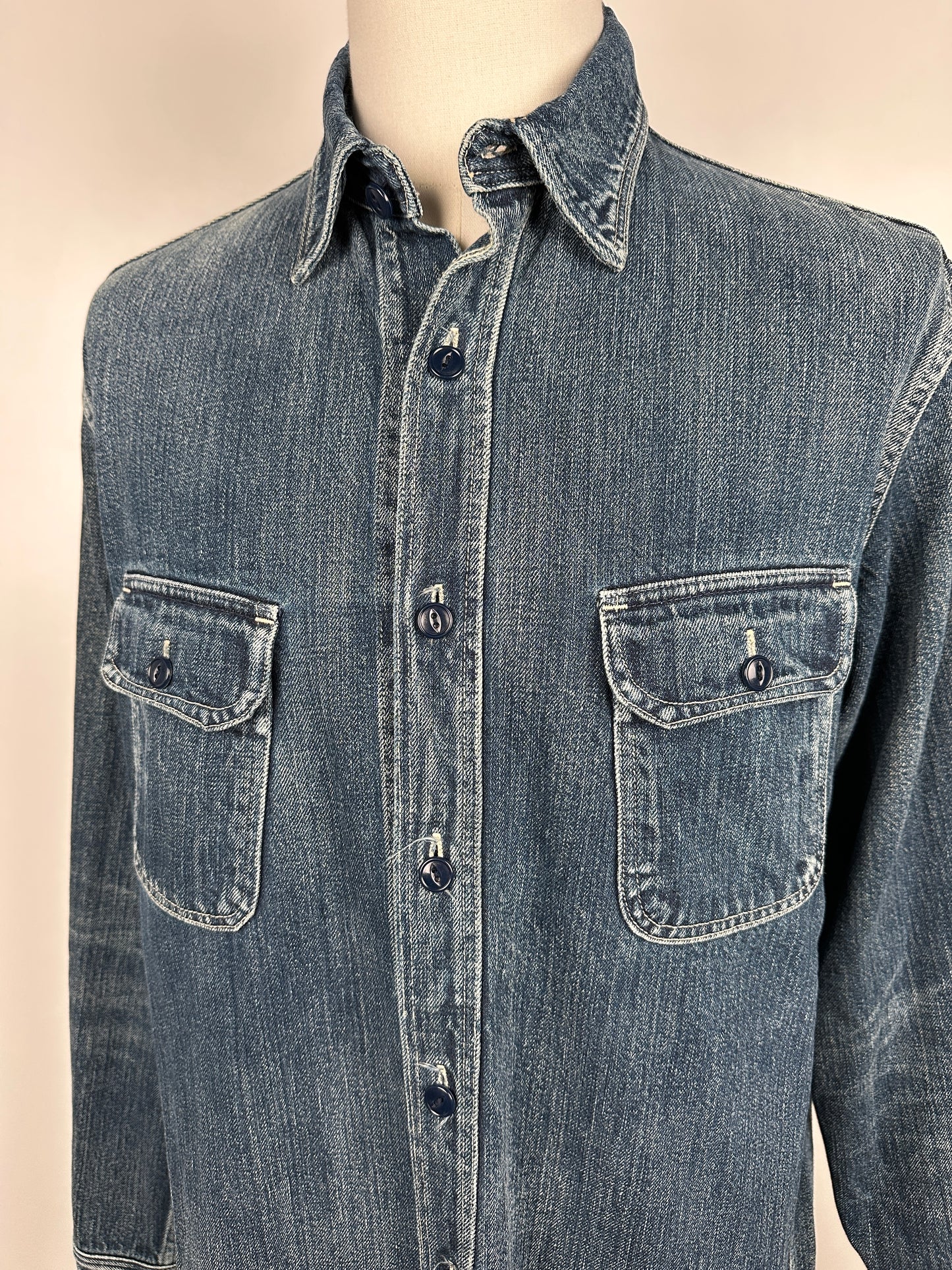Washed Denim Shirt Jacket