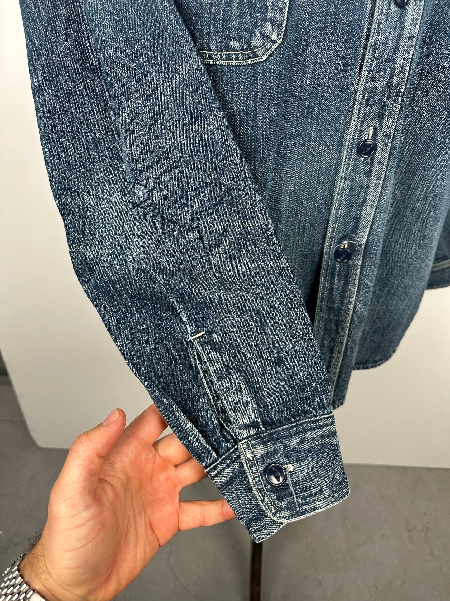 Washed Denim Shirt Jacket