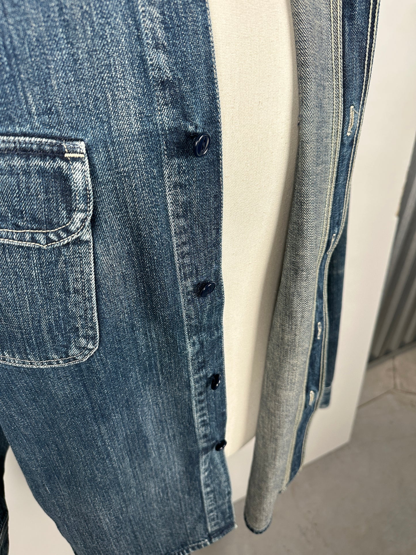 Washed Denim Shirt Jacket