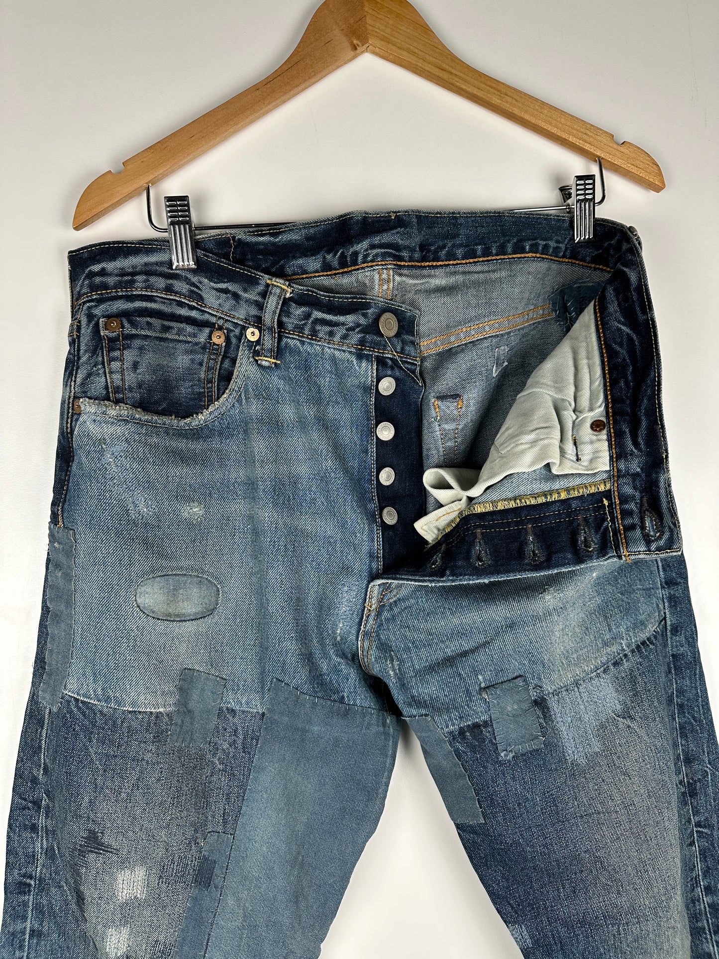 90s Levi's 501 Patchwork
