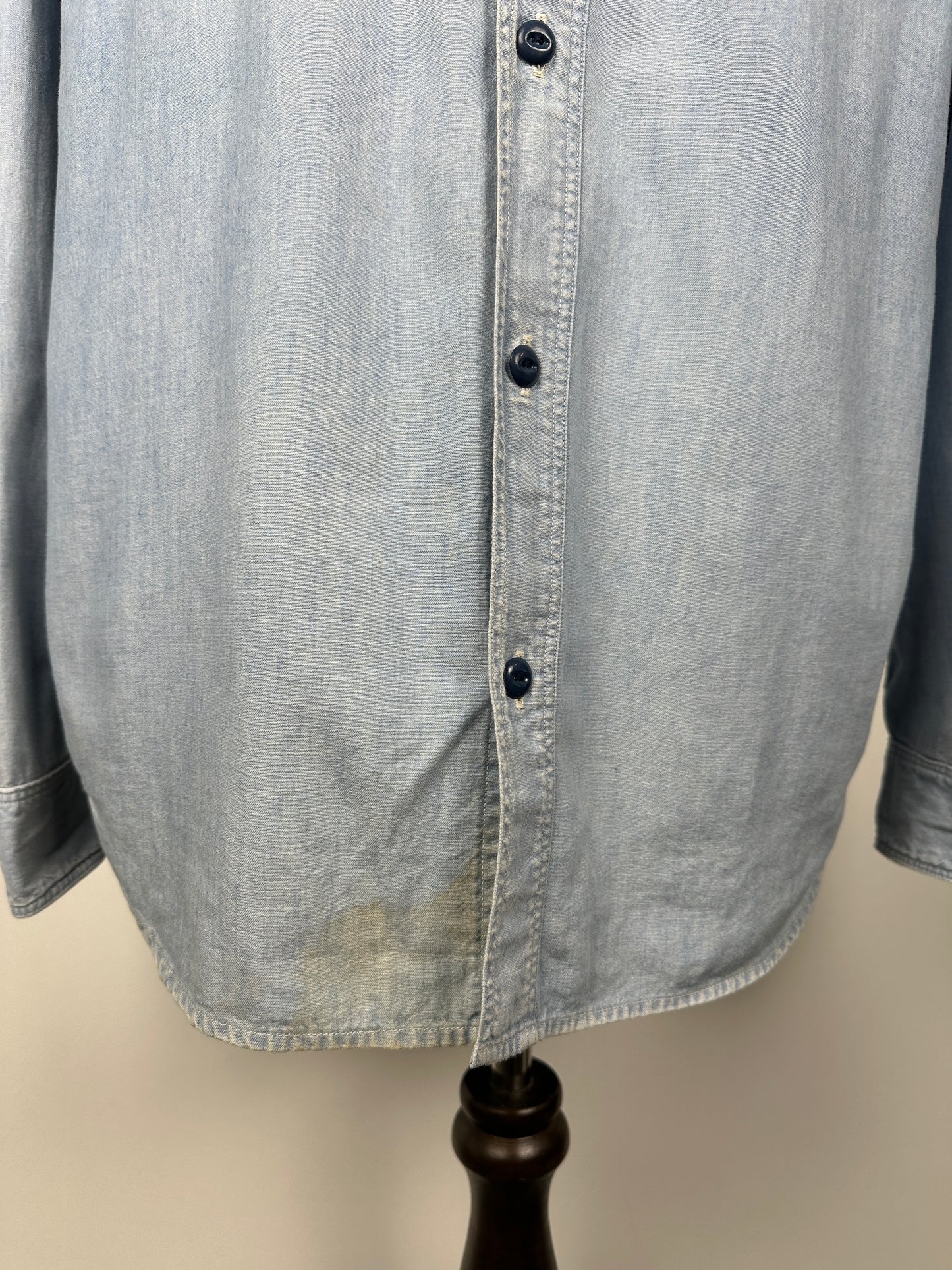 Chambray Mojito Man Damaged Work Shirt