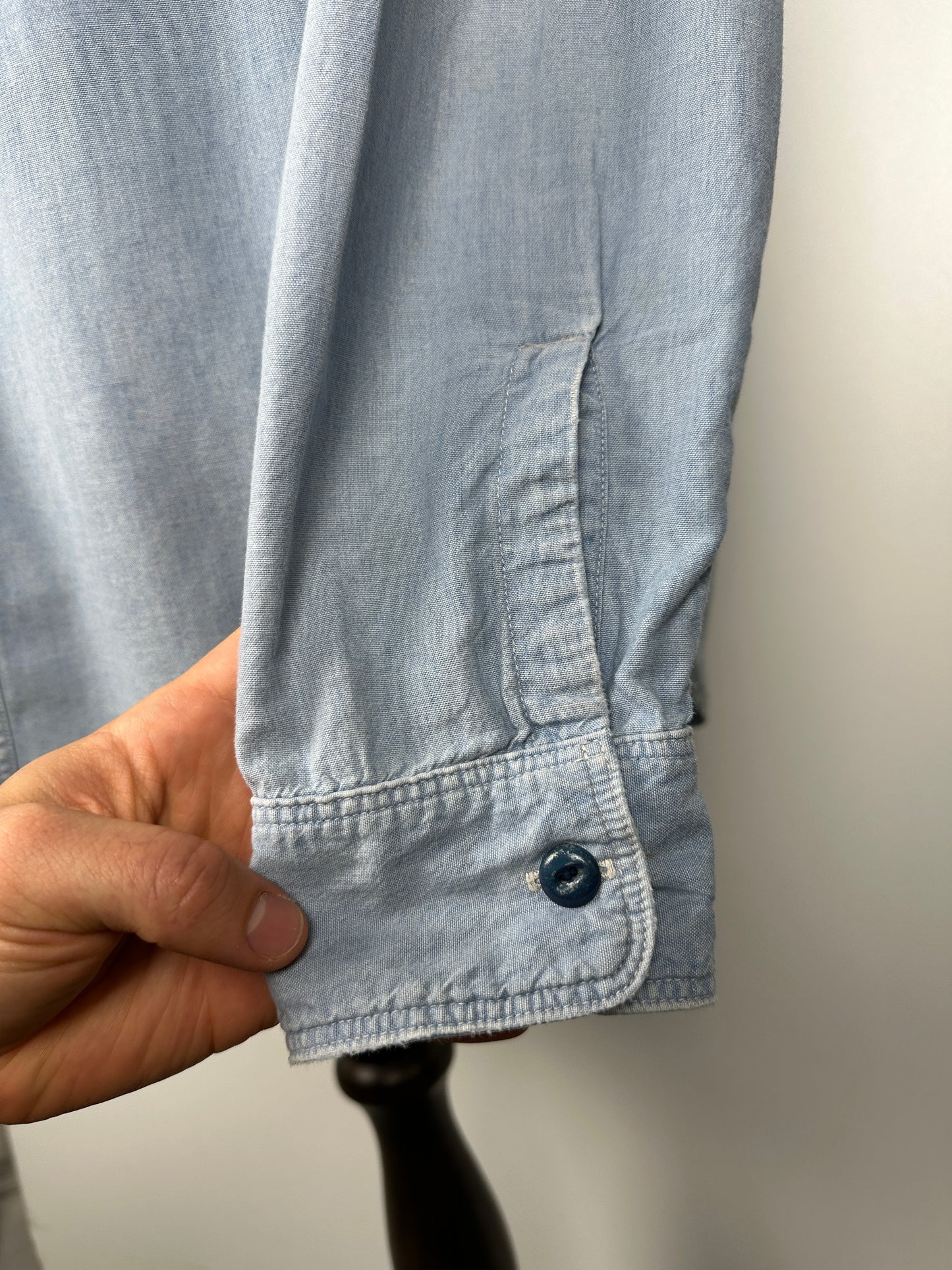 Chambray Mojito Man Damaged Work Shirt