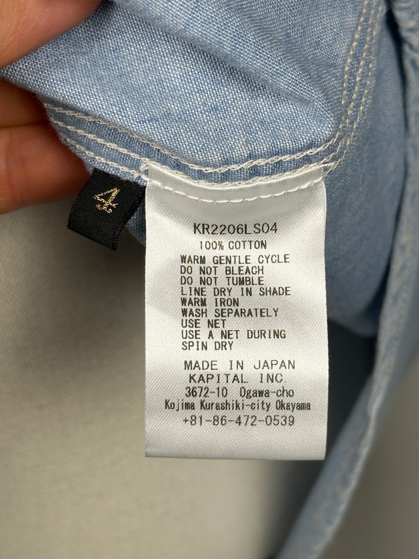 Chambray Mojito Man Damaged Work Shirt