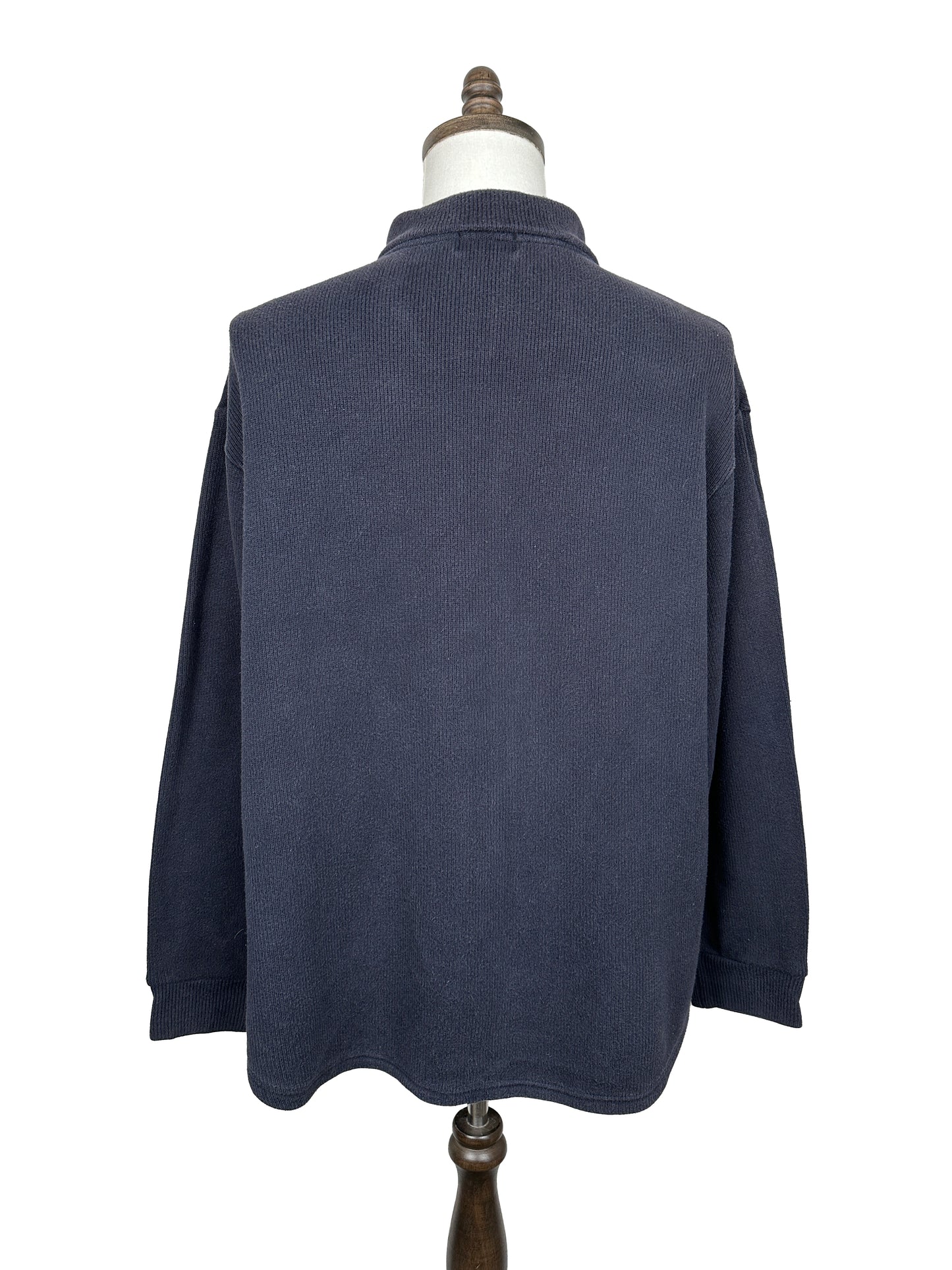 Ribbed Cotton Half-Zip Sweater