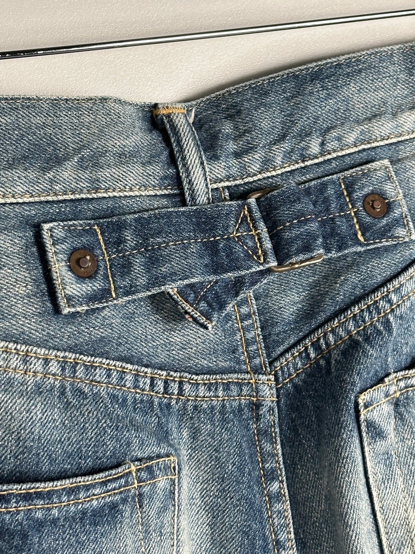 12.5oz Selvedge Jeans Loose Straight Fit - 1930s Used Wash