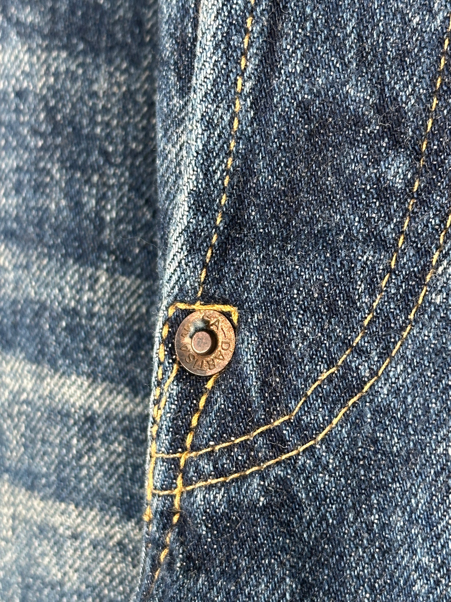 12.5oz Selvedge Jeans Loose Straight Fit - 1930s Used Wash