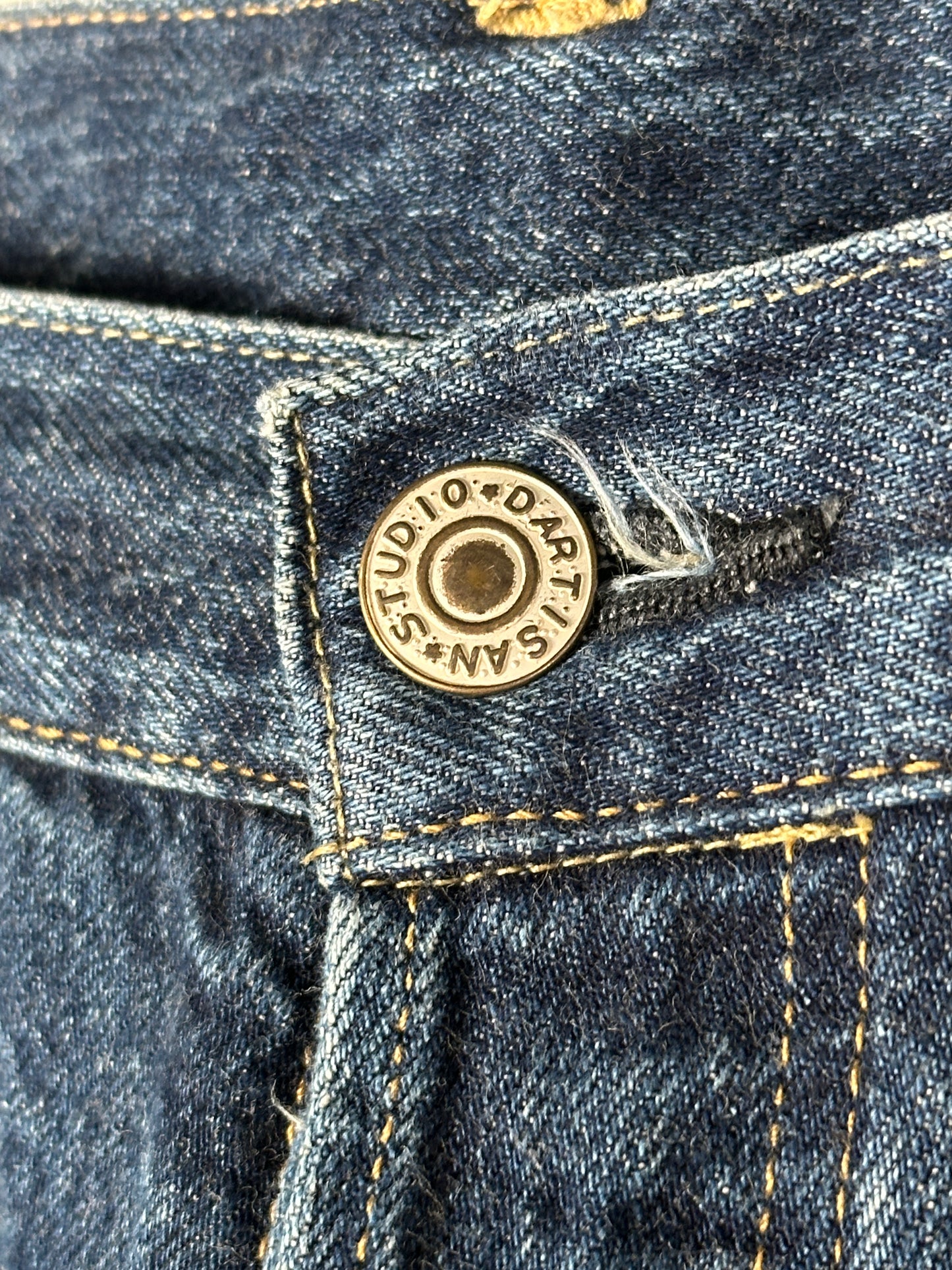 12.5oz Selvedge Jeans Loose Straight Fit - 1930s Used Wash