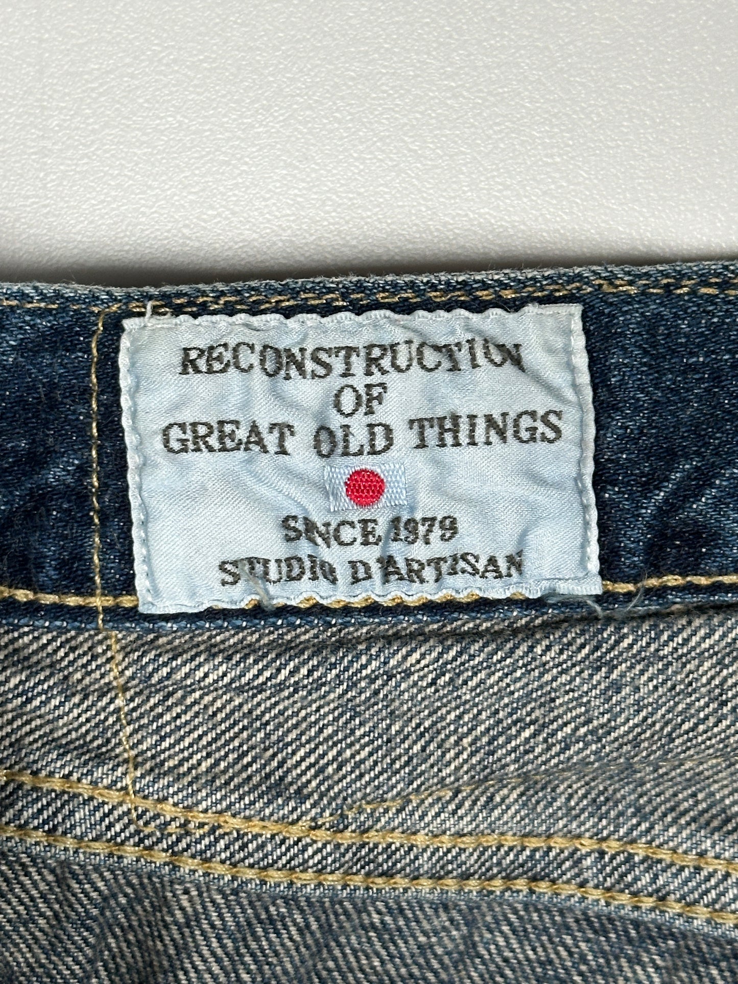 12.5oz Selvedge Jeans Loose Straight Fit - 1930s Used Wash
