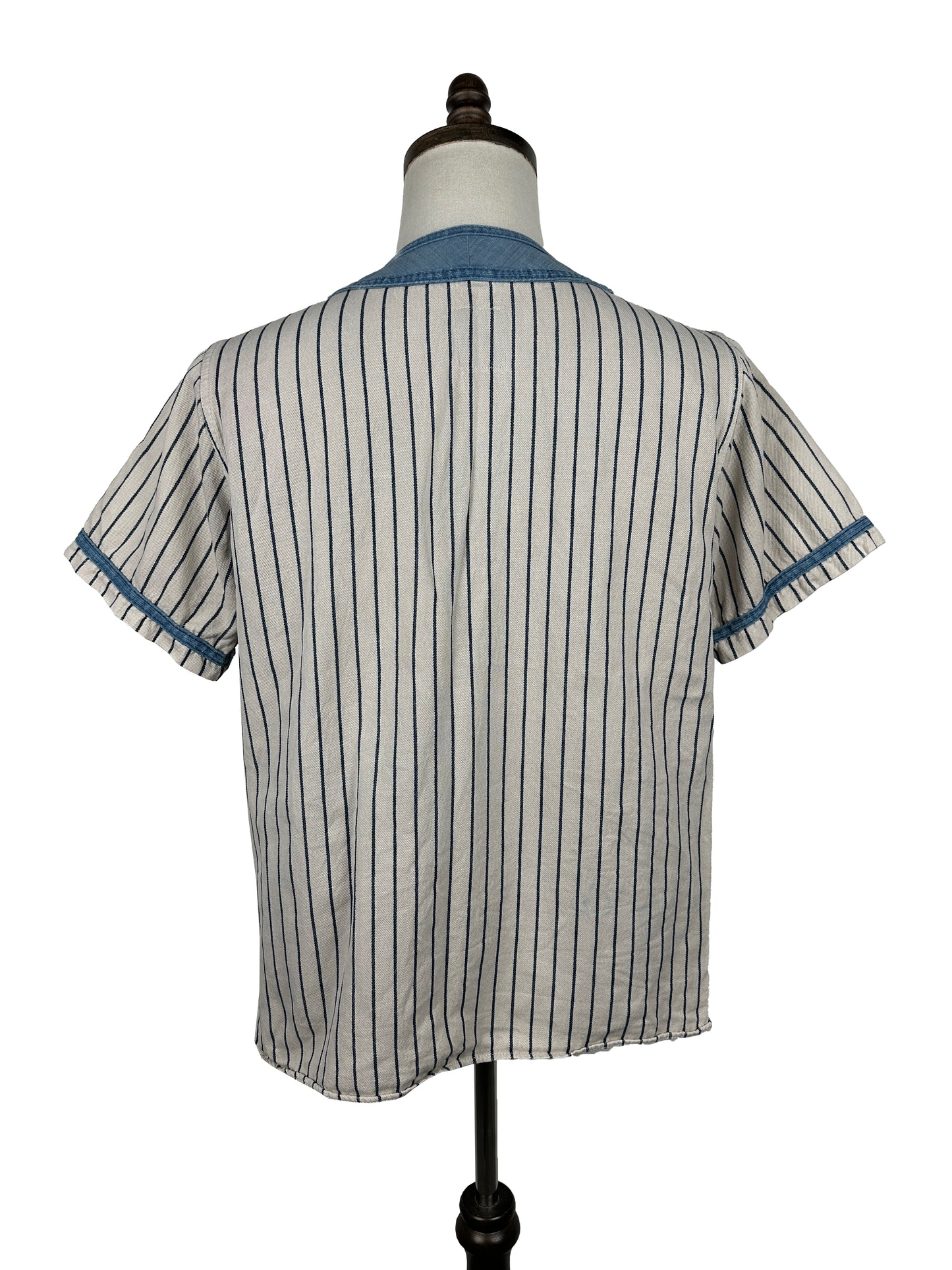 SS16 Dugout Shirt S/S (Indigo Stripes)