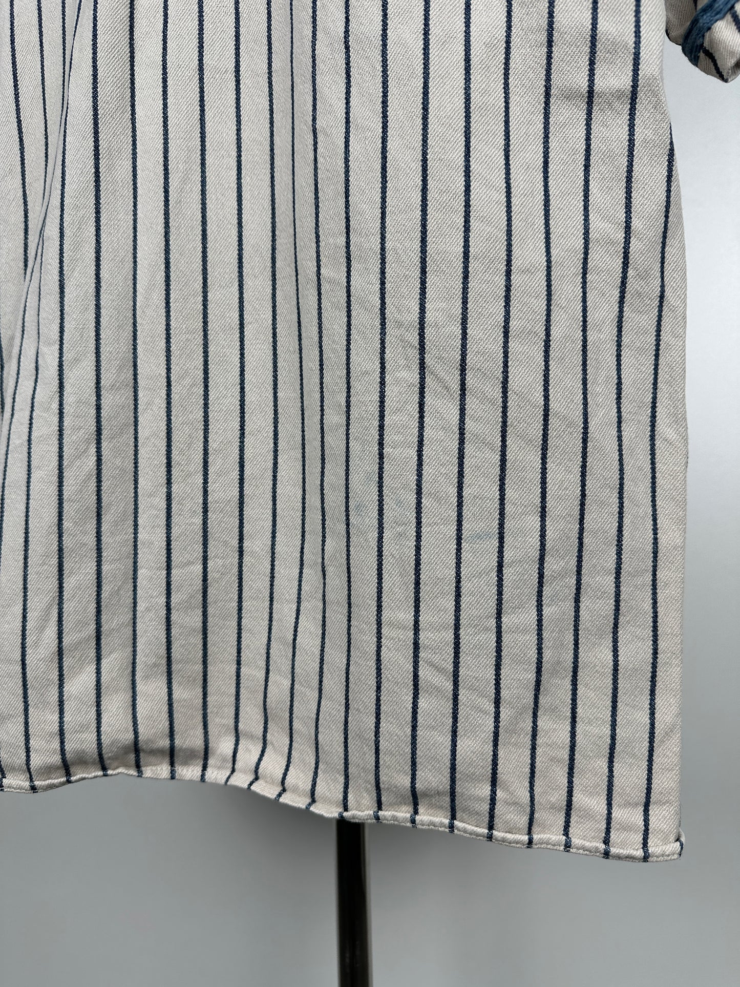 SS16 Dugout Shirt S/S (Indigo Stripes)