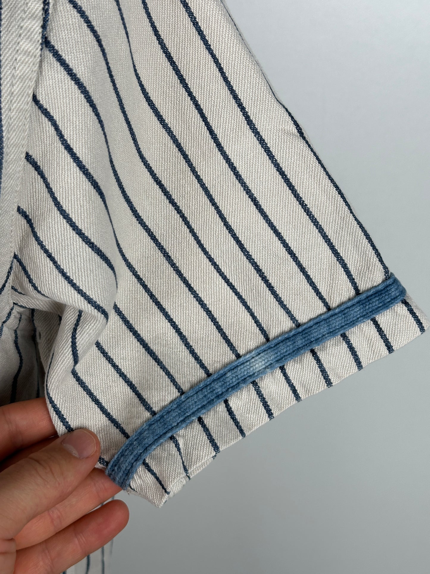 SS16 Dugout Shirt S/S (Indigo Stripes)