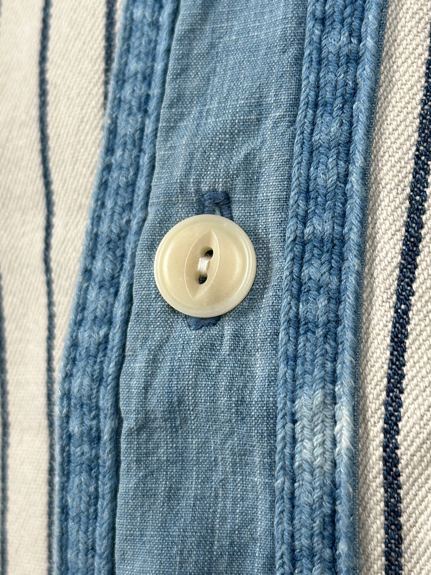 SS16 Dugout Shirt S/S (Indigo Stripes)