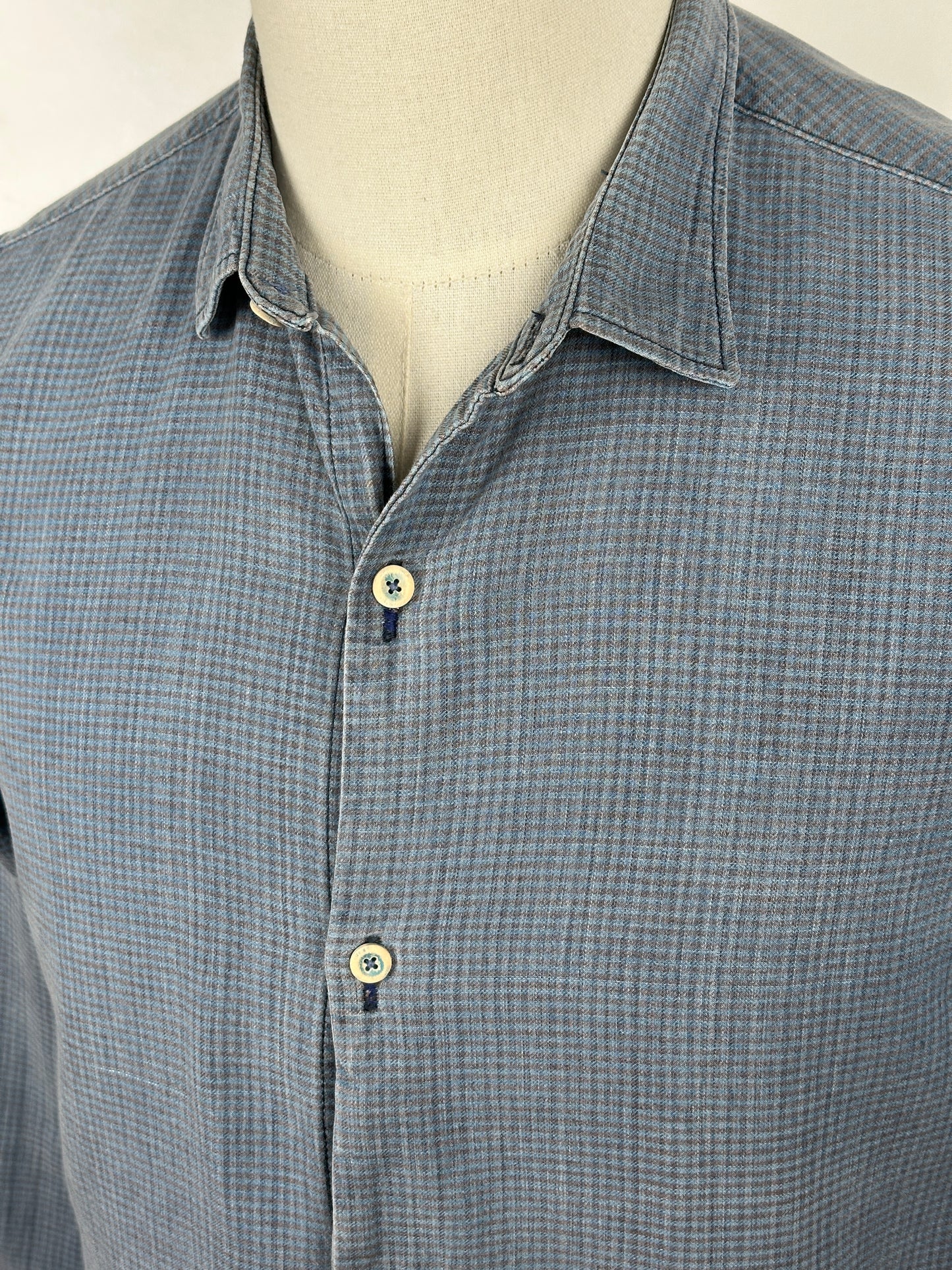 SS14 Long Rider Indigo Check Shirt L/S