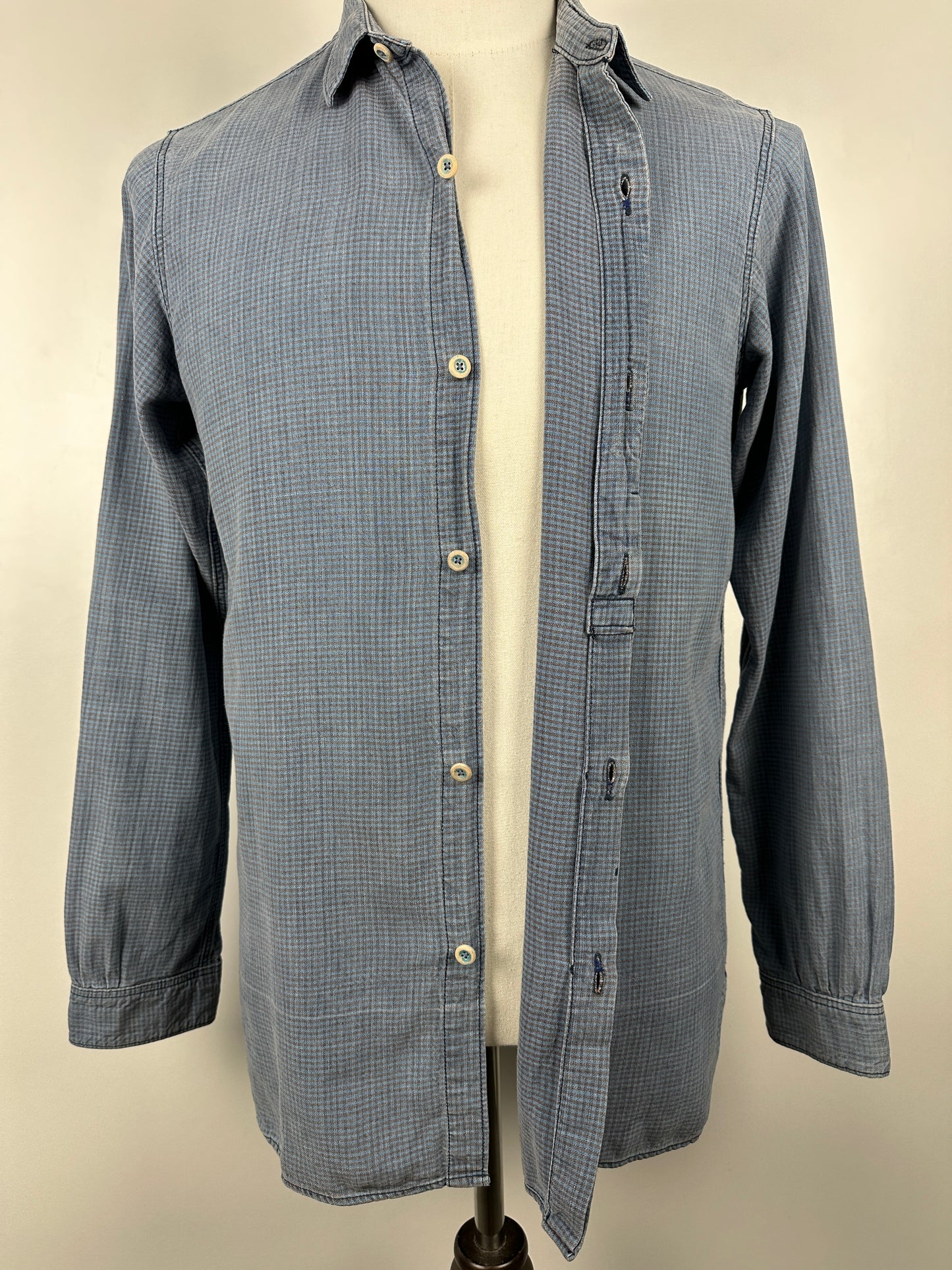 SS14 Long Rider Indigo Check Shirt L/S