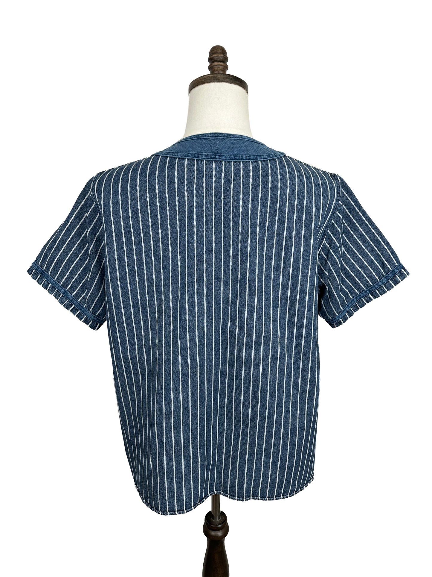 SS16 Dugout Shirt S/S (Indigo Stripes)
