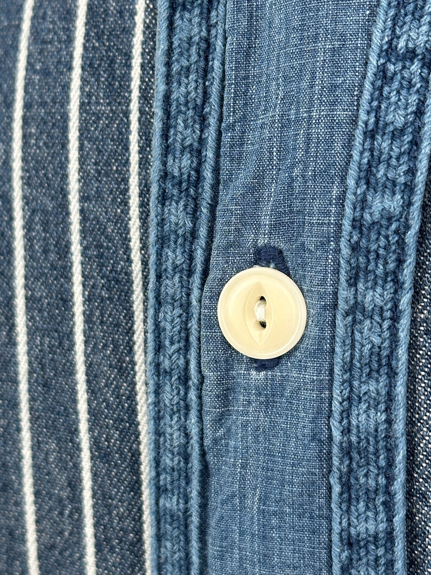 SS16 Dugout Shirt S/S (Indigo Stripes)