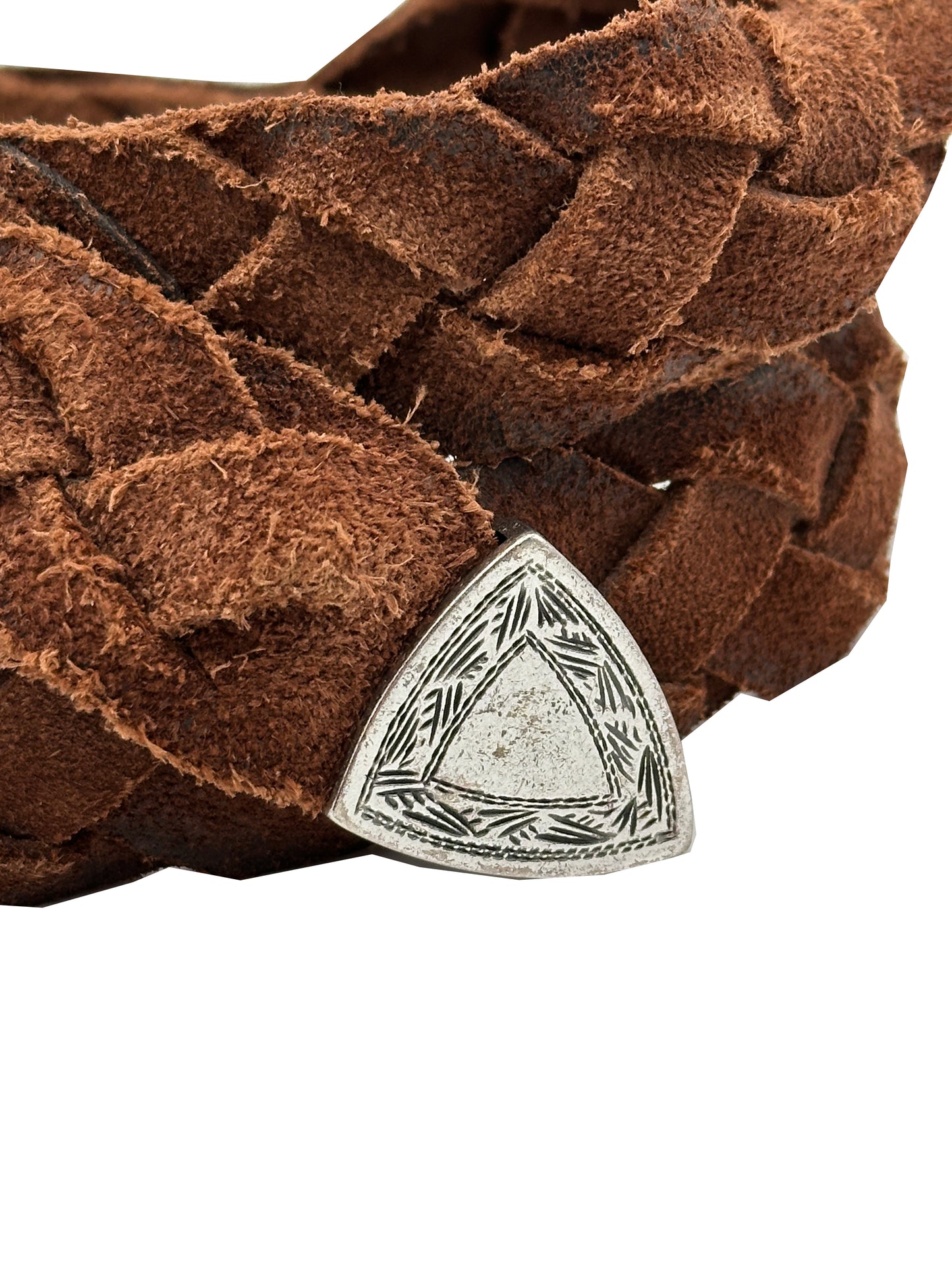 Alberto Luti Handpainted Treccia Woven Antiqued Belt