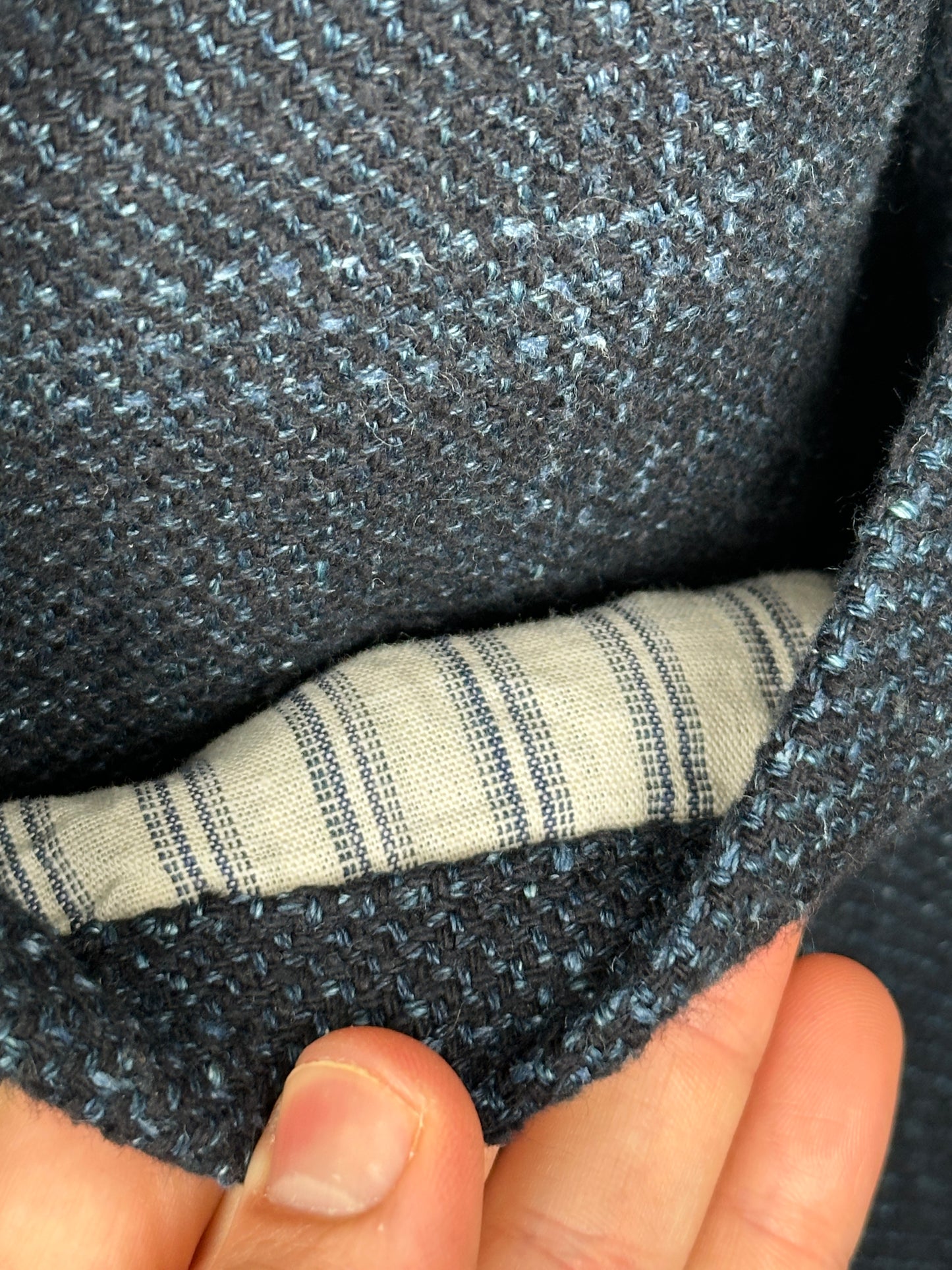 Indigo Cotton Tweed Working Jacket