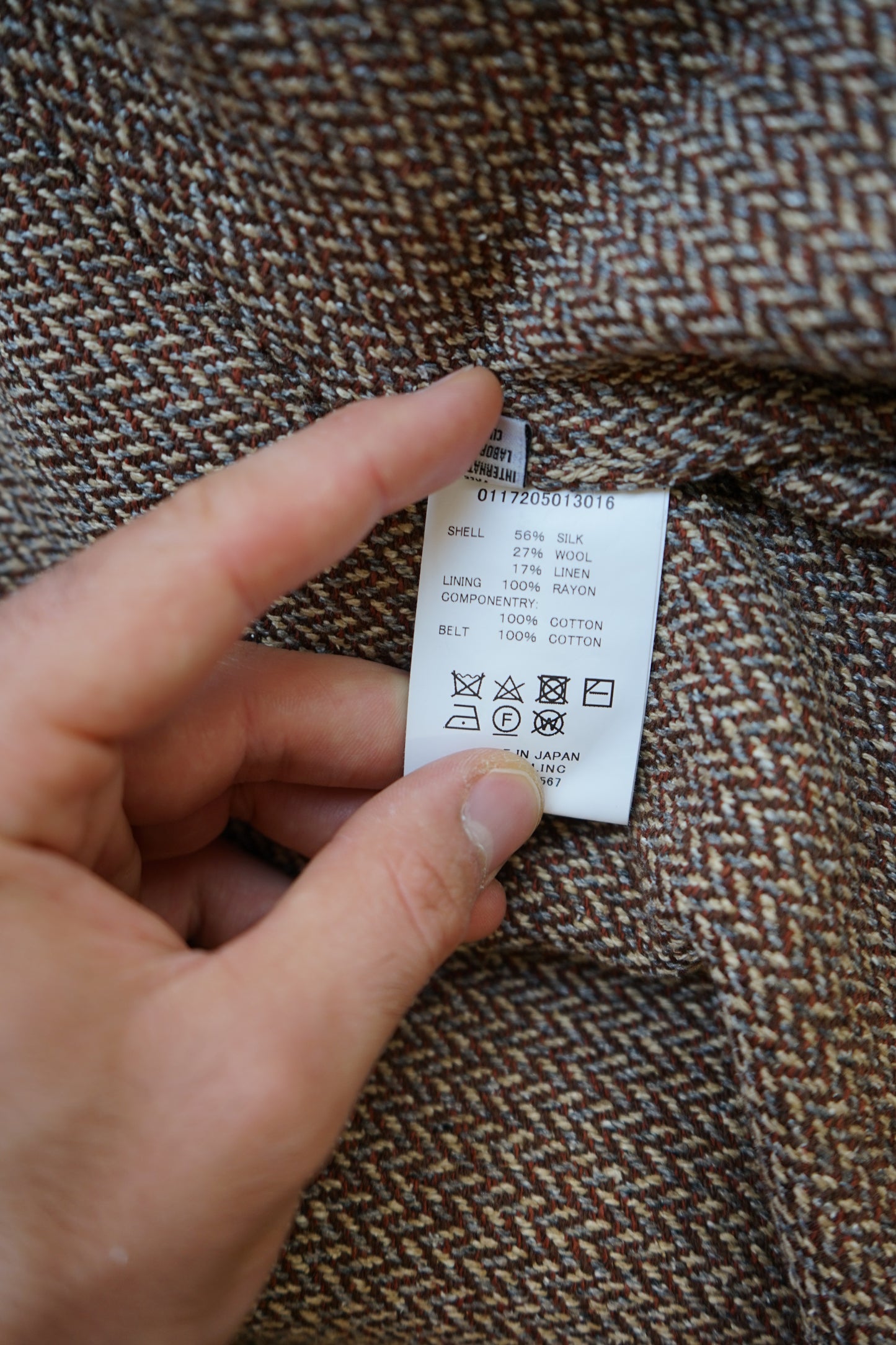 FW17 Yukata Coat Herringbone (SI,W,LI)