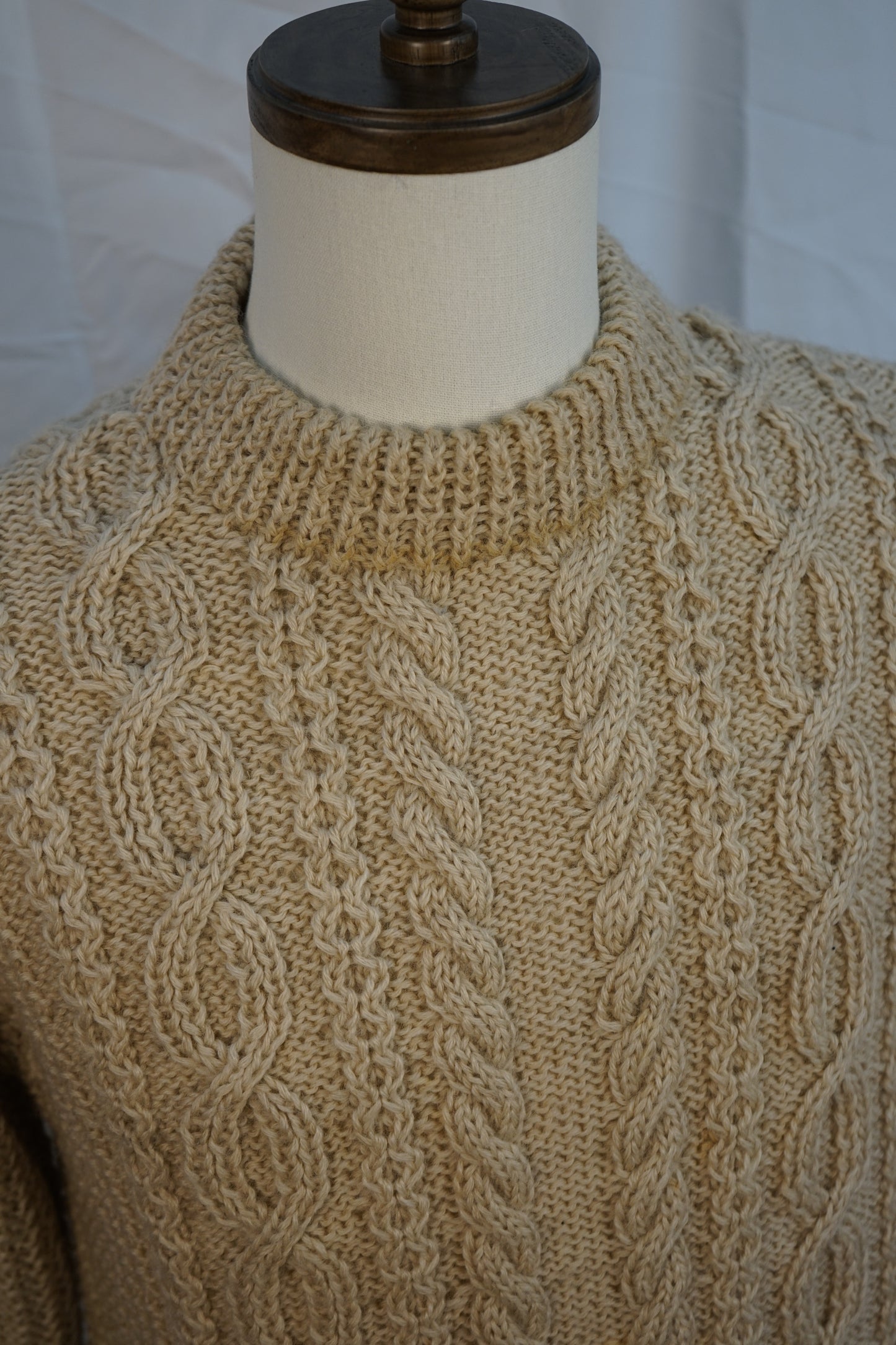 FW14 Fisherman Cable Knit Natural Dye