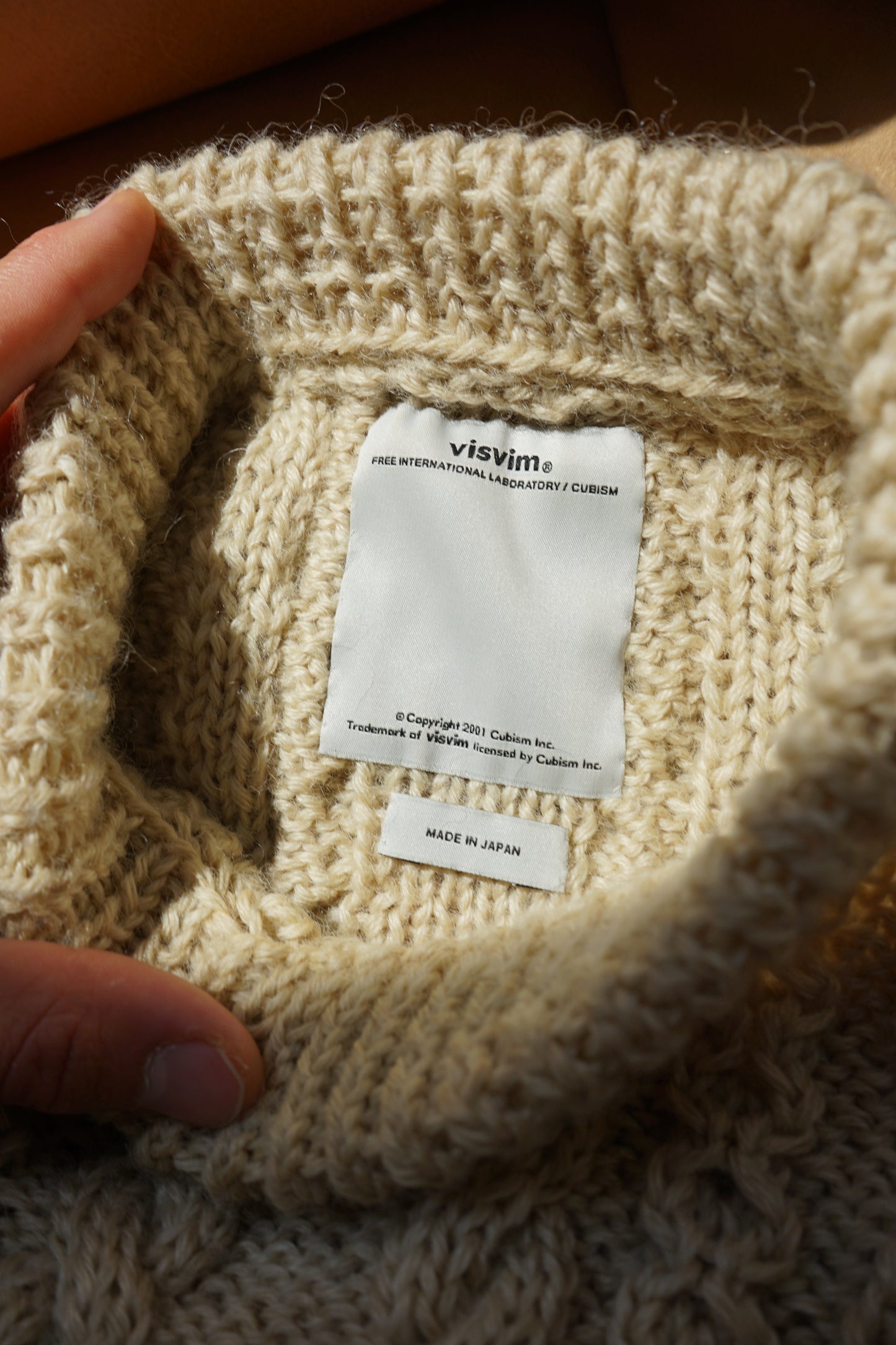 FW14 Fisherman Cable Knit Natural Dye