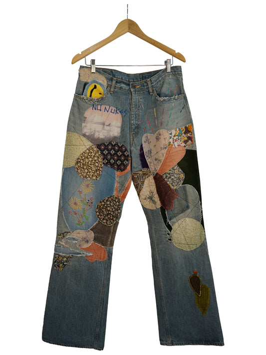 FW20 14oz Denim 5P Botanical Rat-Flare (Flare Star Hippie Remake)