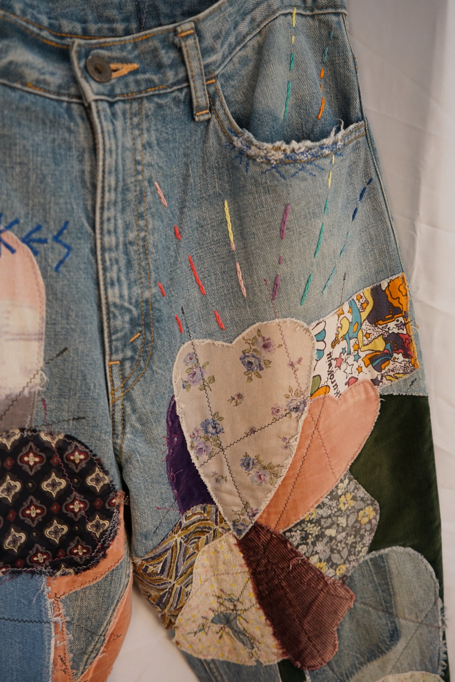 FW20 14oz Denim 5P Botanical Rat-Flare (Flare Star Hippie Remake)