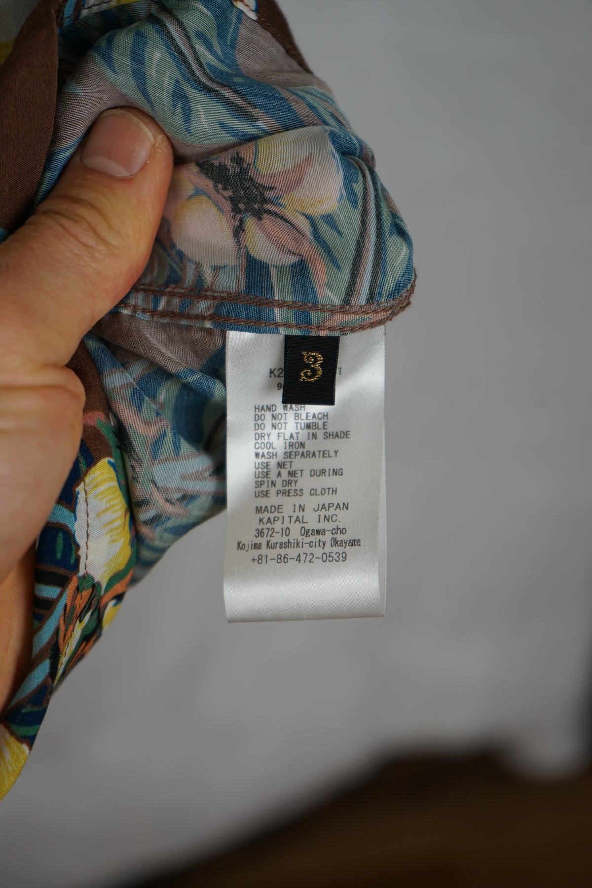 SS22 Silk Rayon Cotton Flower Pattern Wrangle Collar Aloha Shirt