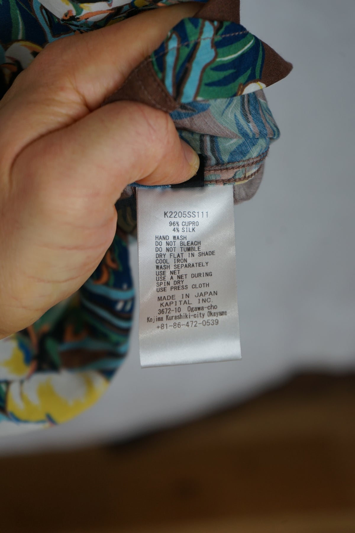 SS22 Silk Rayon Cotton Flower Pattern Wrangle Collar Aloha Shirt