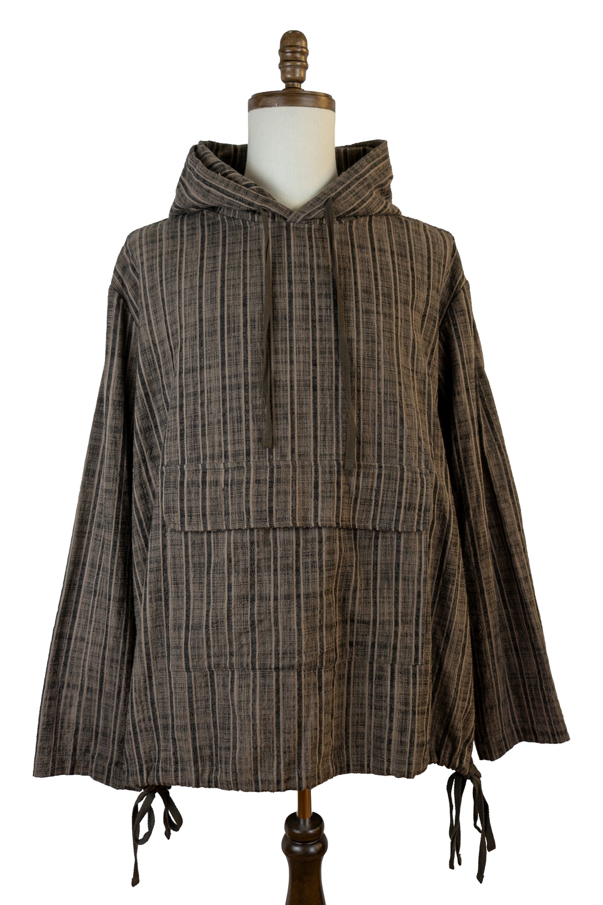 Slub Kasuri Cotton Stripe Anorak