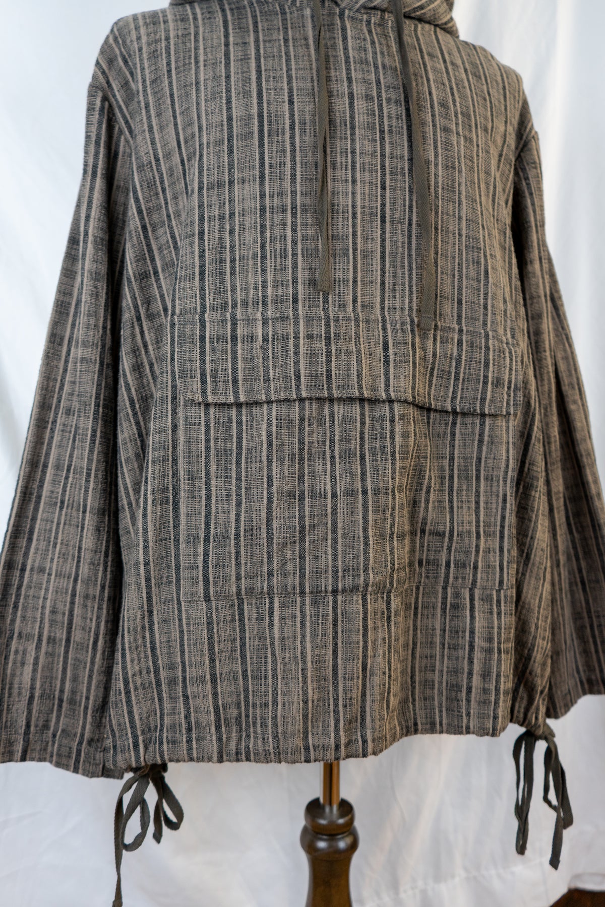 Slub Kasuri Cotton Stripe Anorak