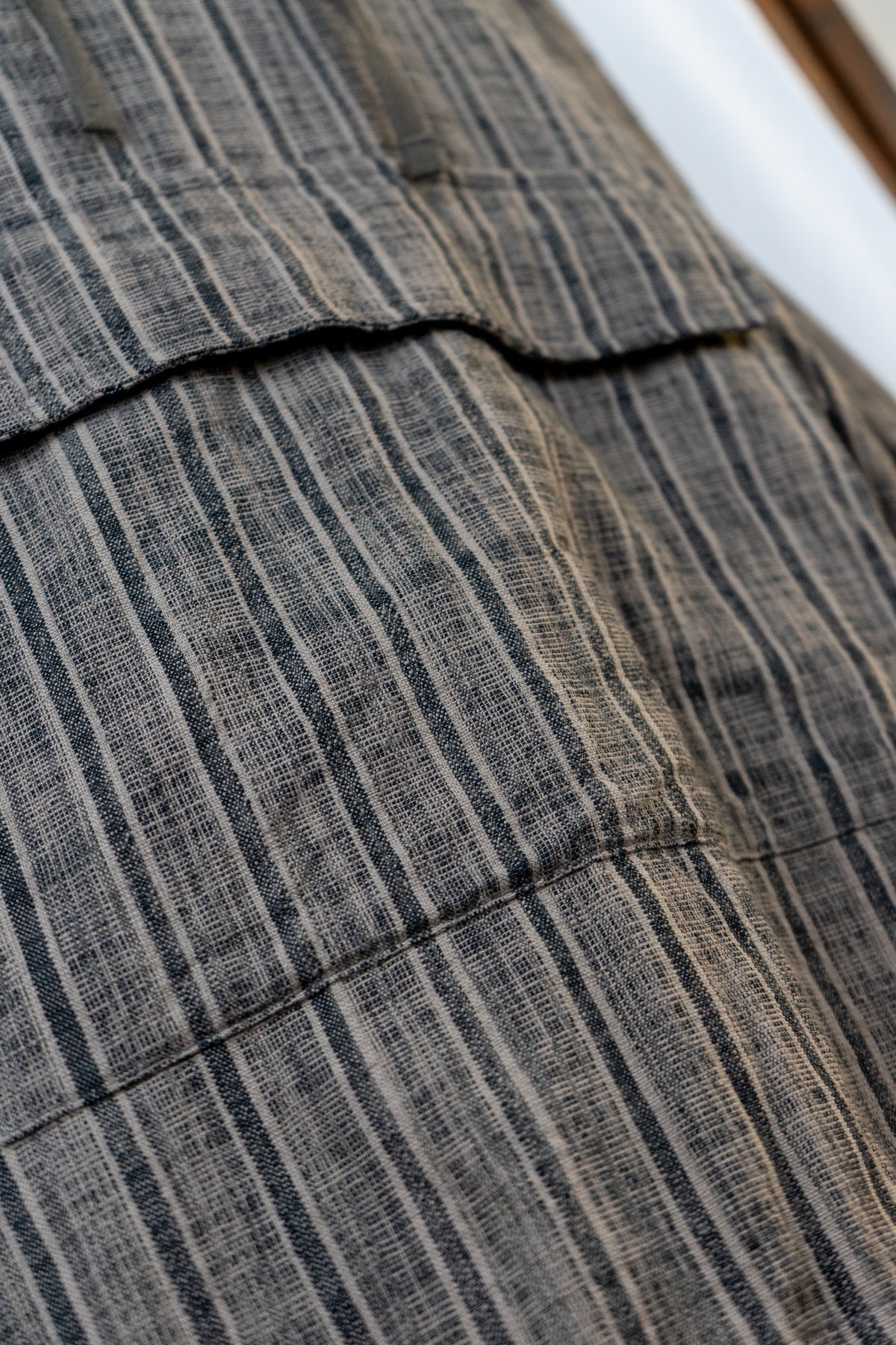 Slub Kasuri Cotton Stripe Anorak
