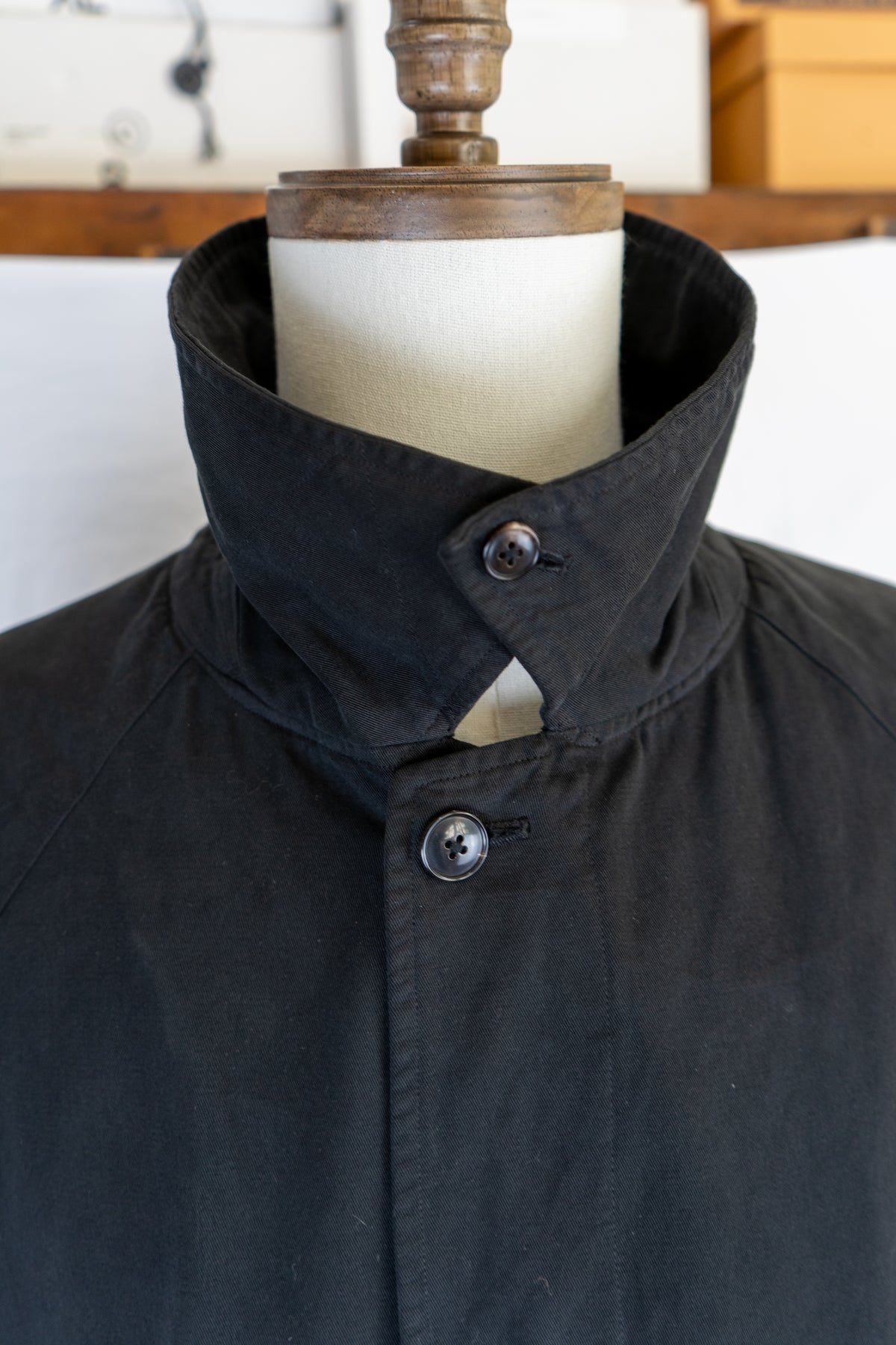 FW24 Garment Dyed Bal Collar Coat