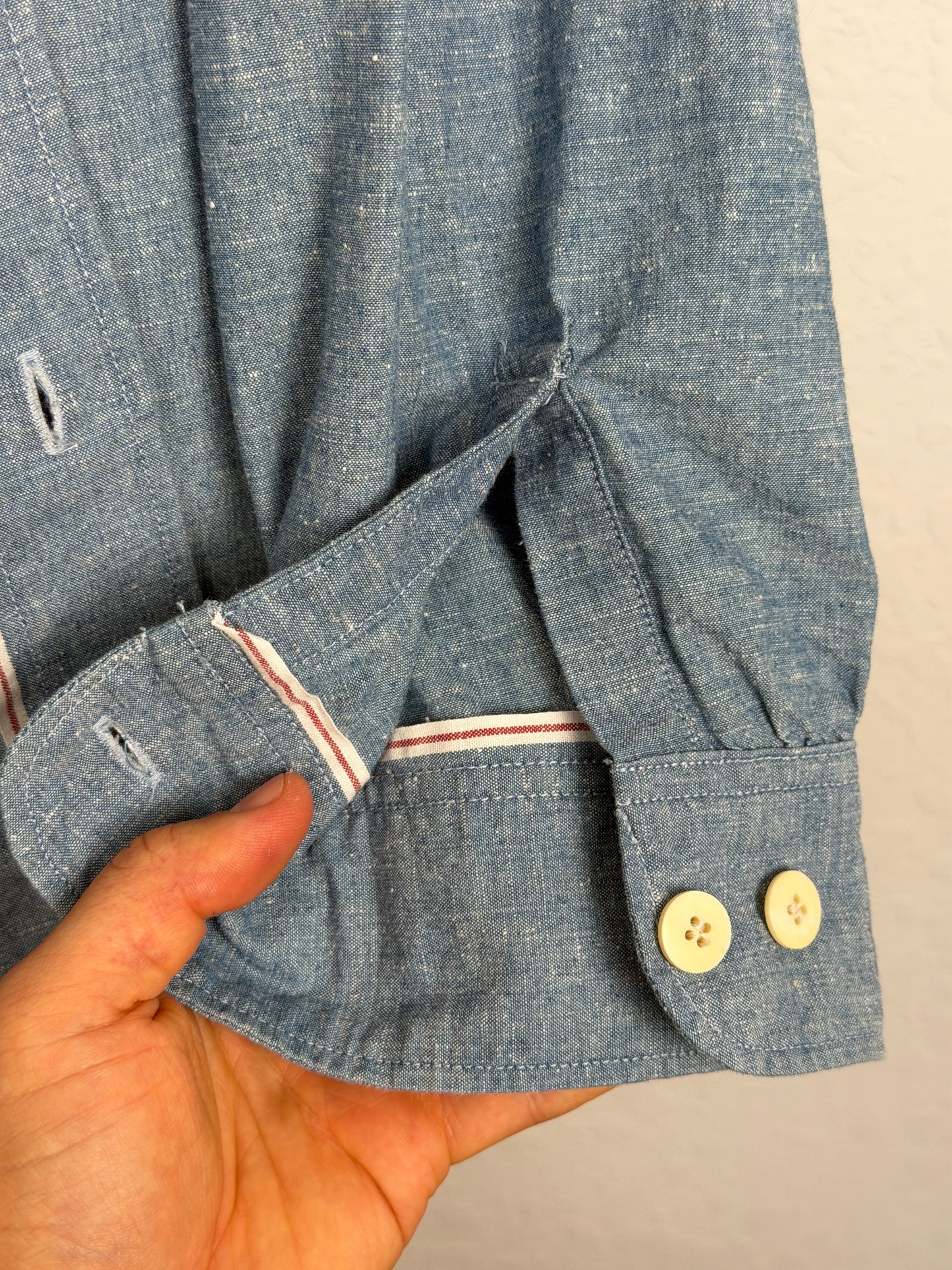 SS26 Briggs Chambray L/S DMGD