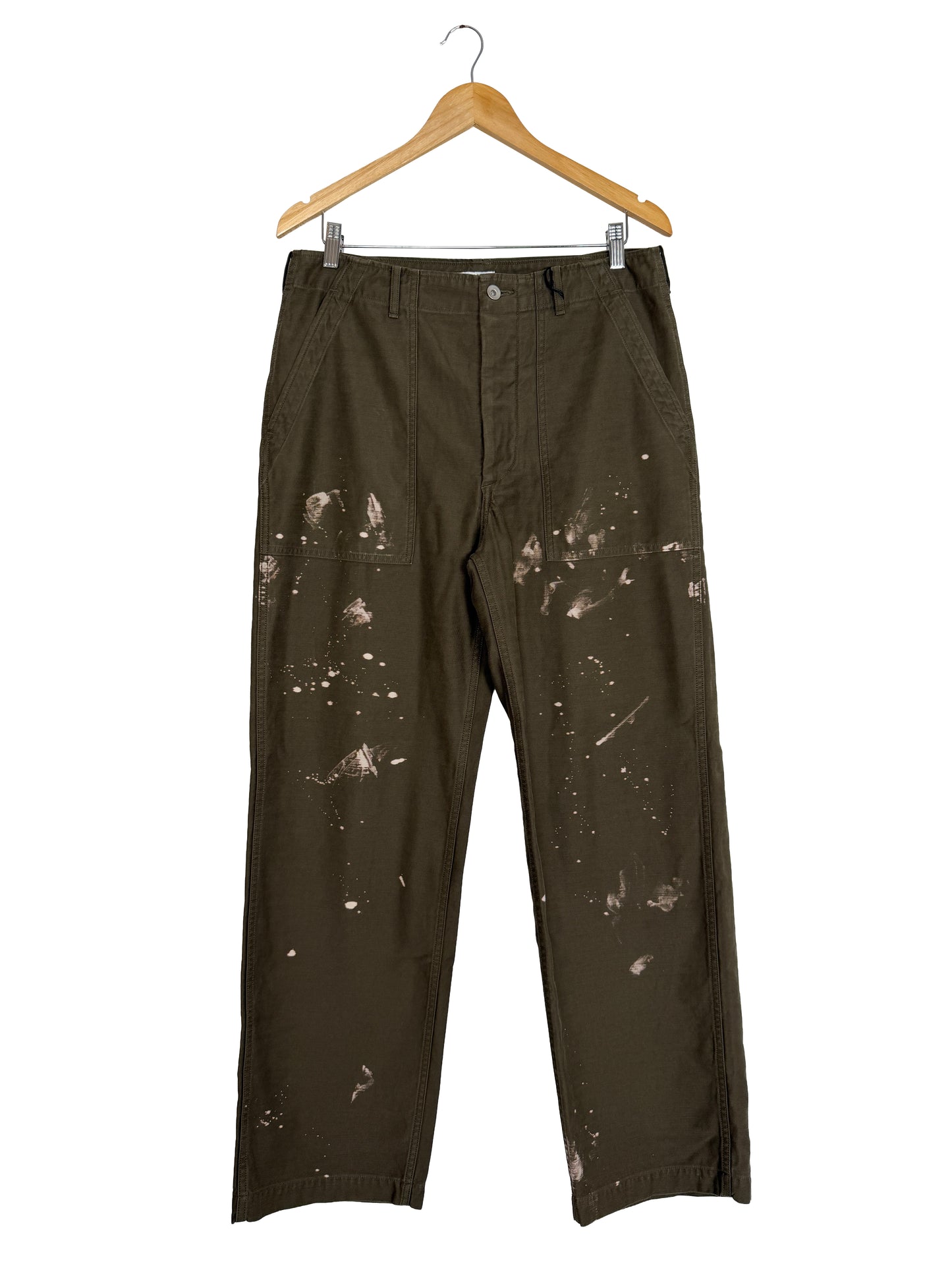 FW25 Washed Baggy Satin Bleached Baker Pants