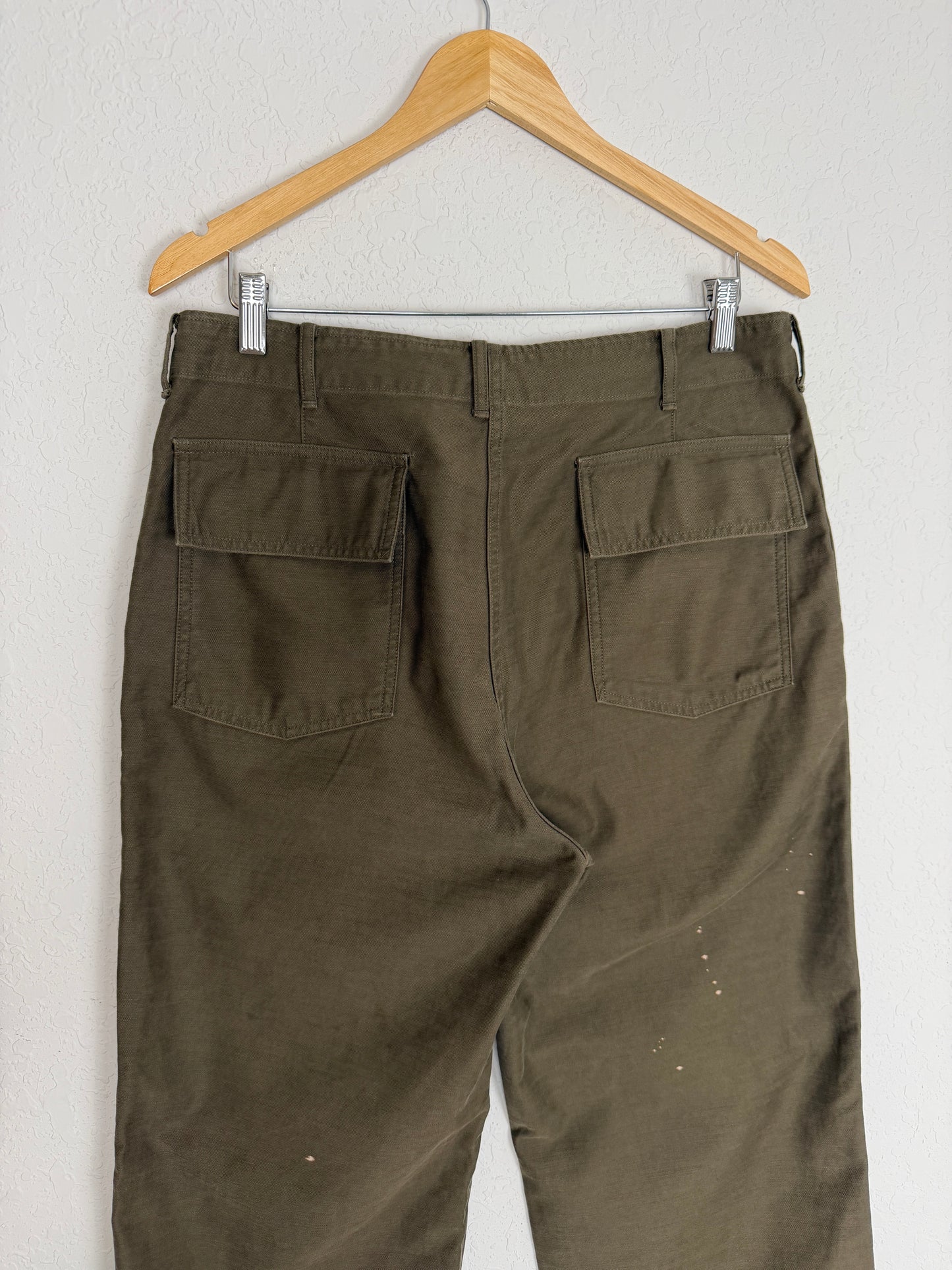 FW25 Washed Baggy Satin Bleached Baker Pants