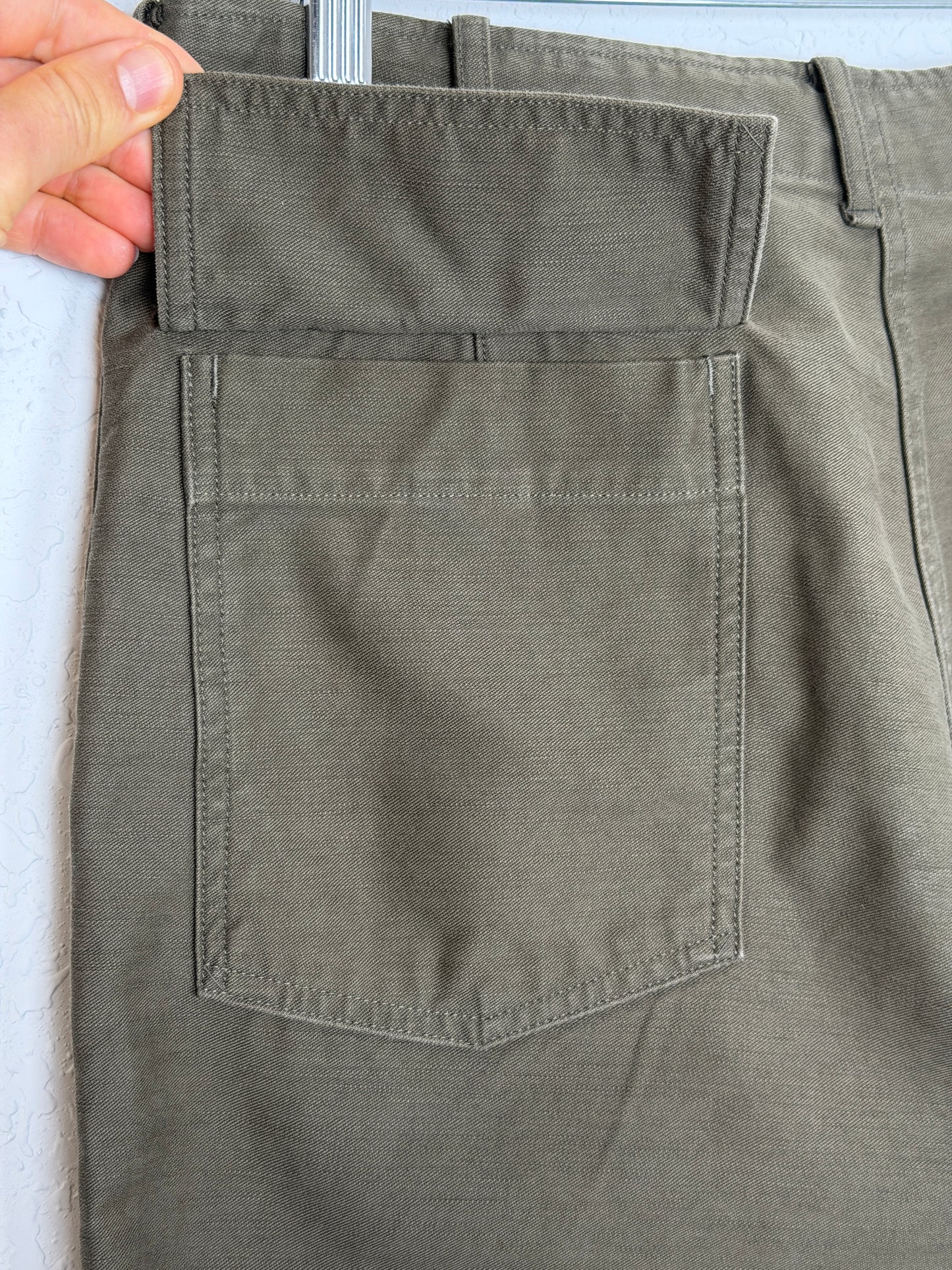 FW25 Washed Baggy Satin Bleached Baker Pants