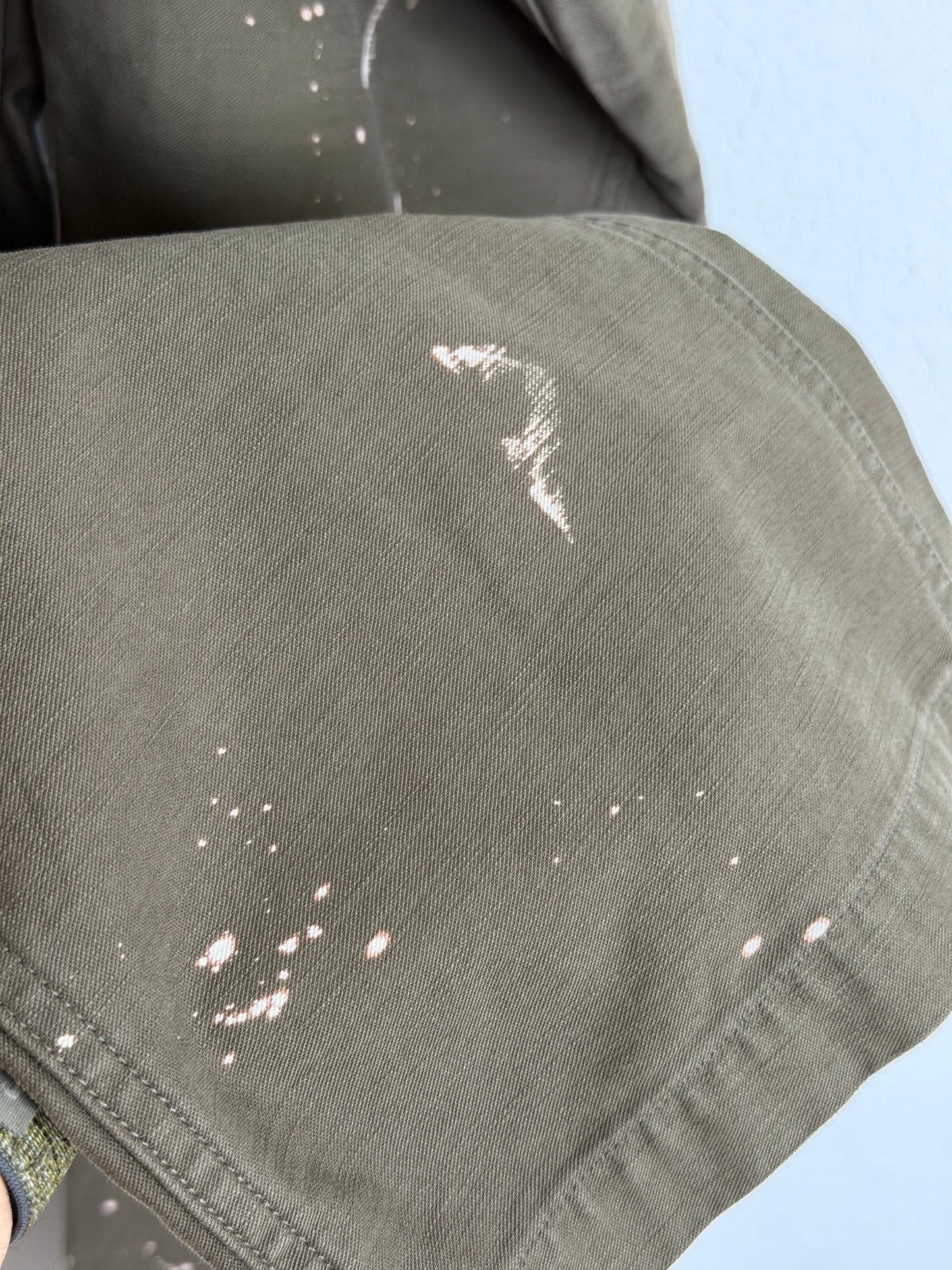 FW25 Washed Baggy Satin Bleached Baker Pants