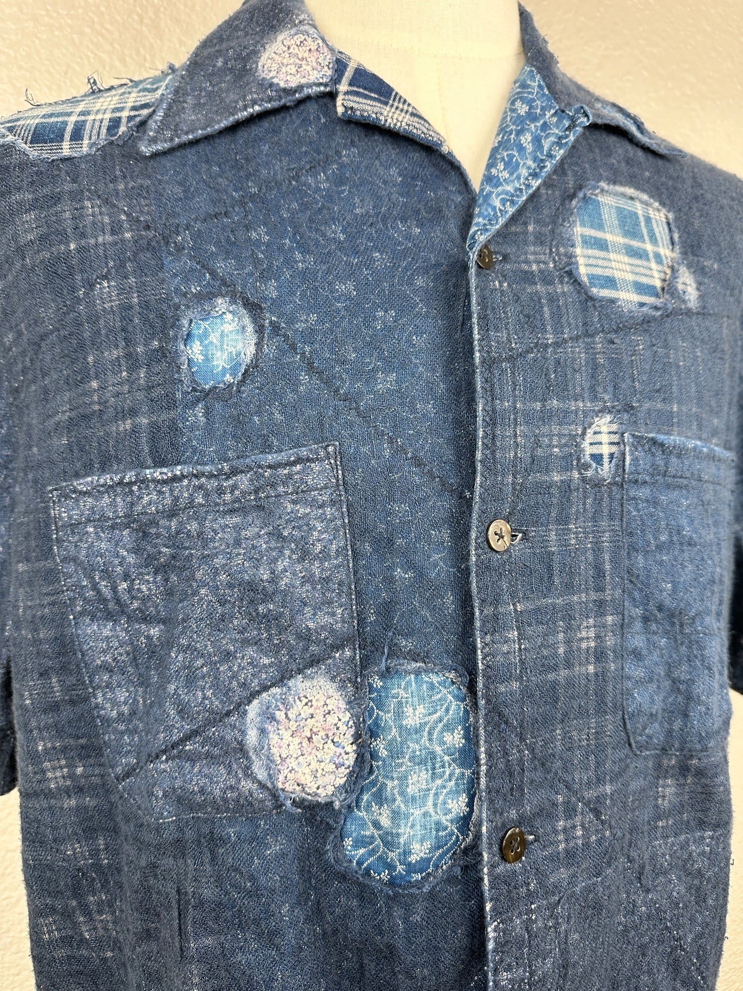 SS22 IDG Patchwork Boro Aloha Shirt