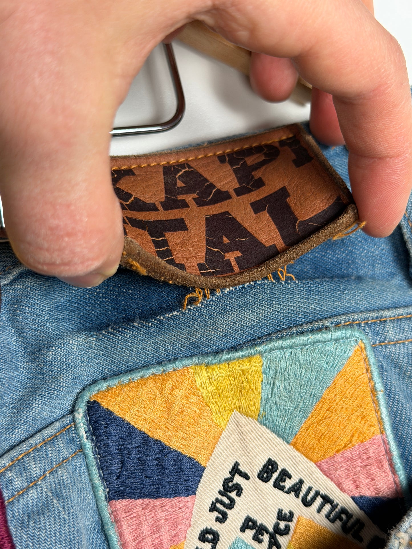 12.5oz Denim 5P Rat Flare Pants (BEAUTIFUL WORLD INSANE Remake)