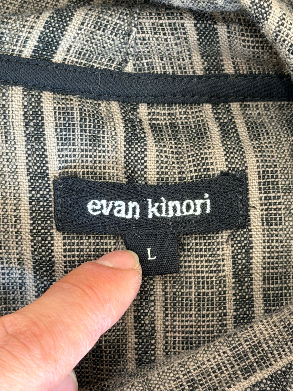Slub Kasuri Cotton Stripe Anorak