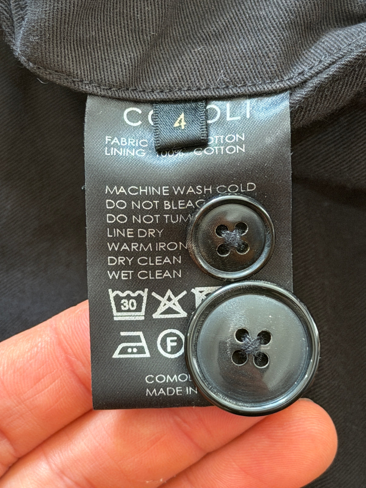 FW24 Garment Dyed Bal Collar Coat