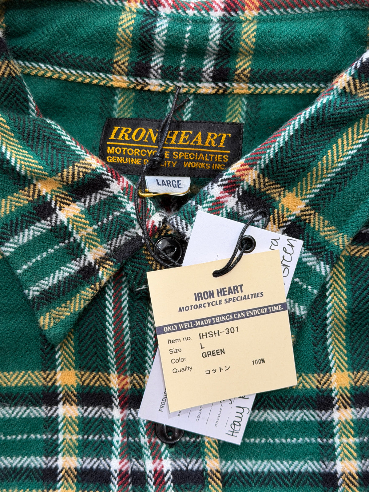 Lot. IHSH-301 Ultra Heavy Tartan Check Flannel Work Shirt