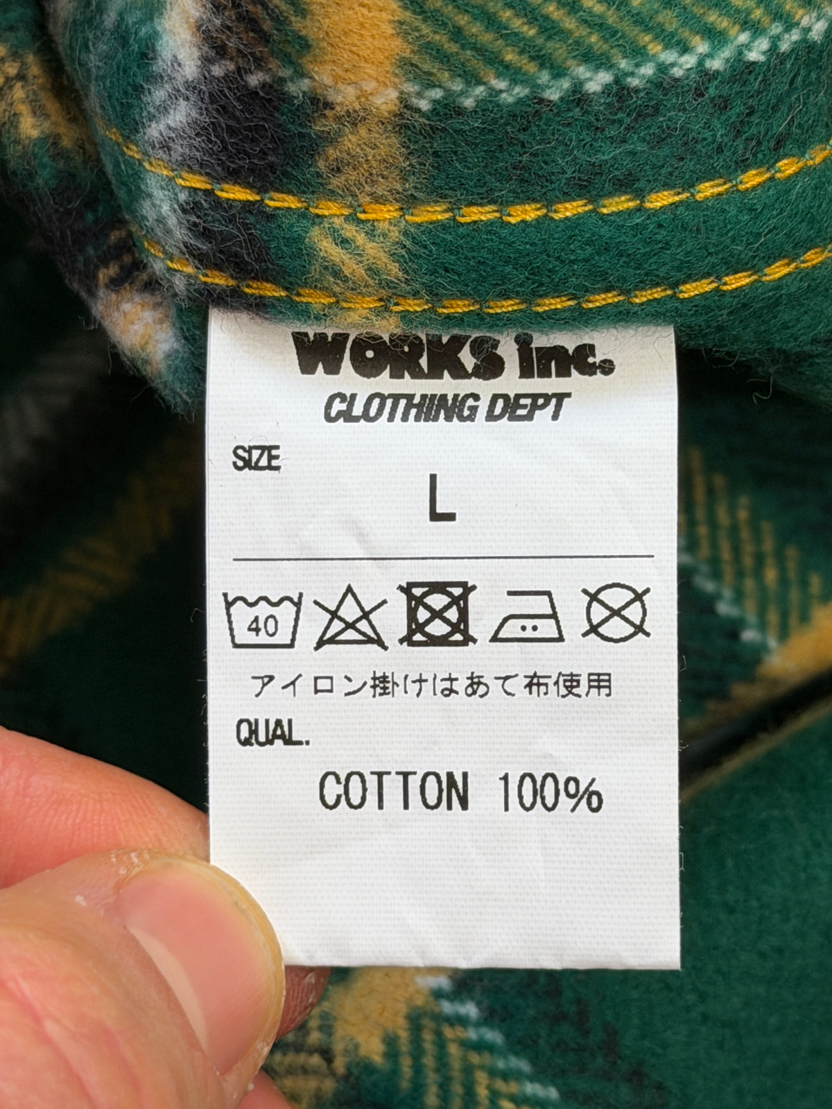 Lot. IHSH-301 Ultra Heavy Tartan Check Flannel Work Shirt