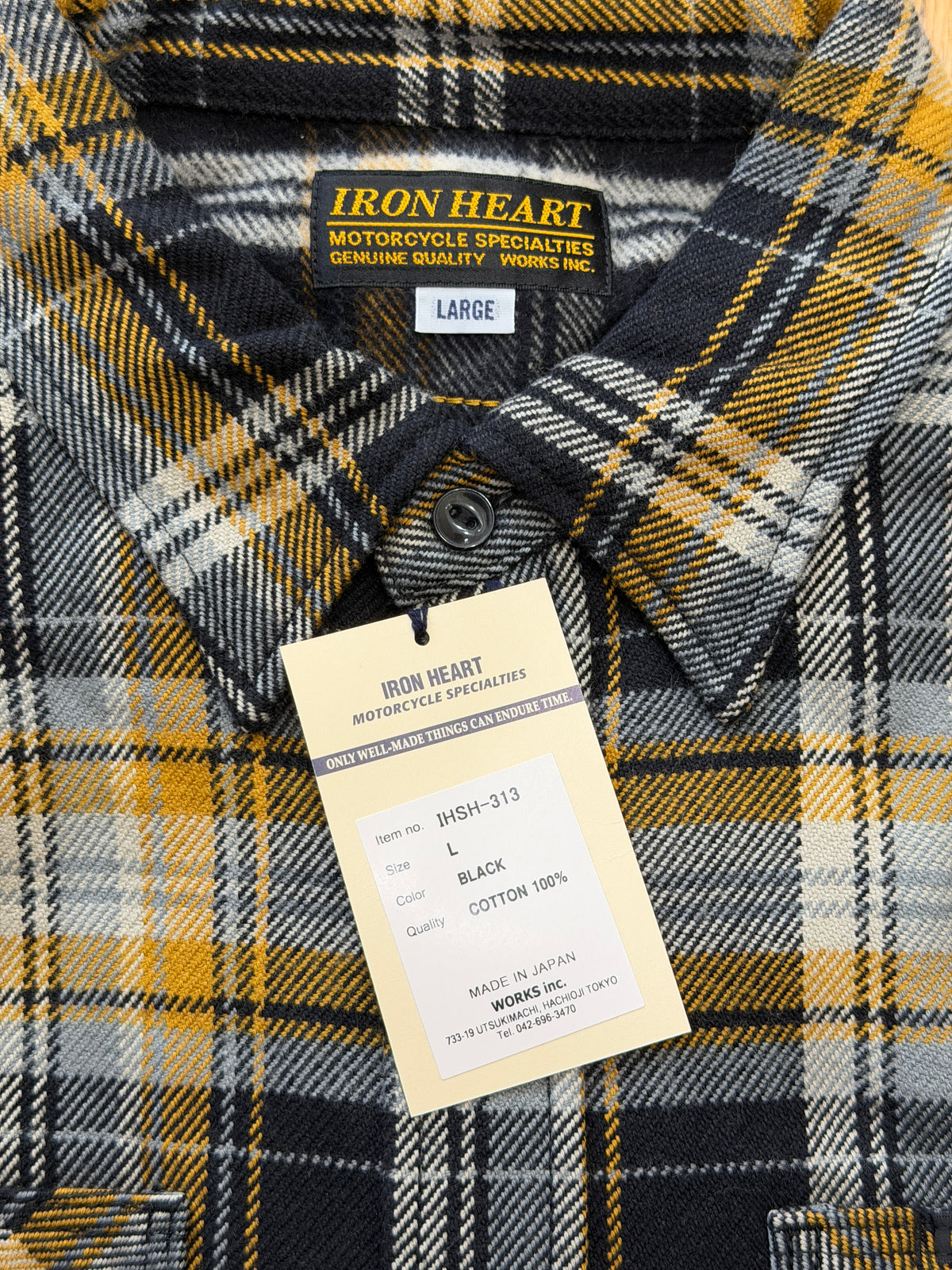 Lot. IHSH-313 Ultra Heavy Flannel Crazy Check Work Shirt