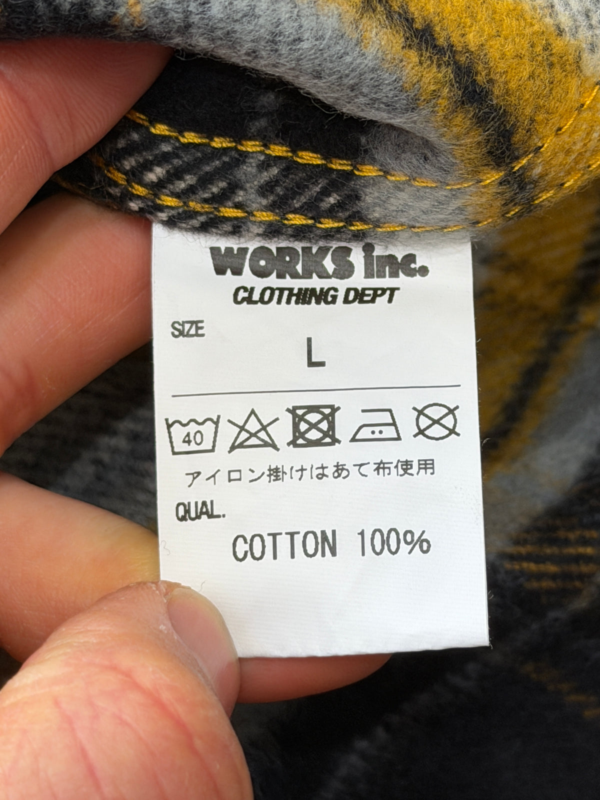 Lot. IHSH-313 Ultra Heavy Flannel Crazy Check Work Shirt