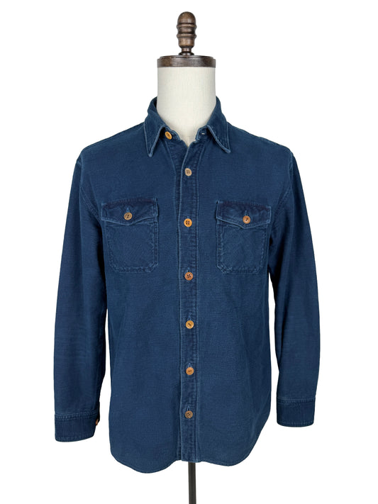 SS14 SPOT Black Elk Flannel (Indigo Over Dye)