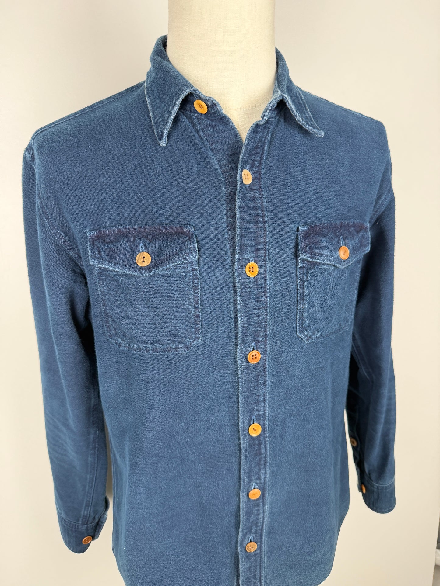 SS14 SPOT Black Elk Flannel (Indigo Over Dye)