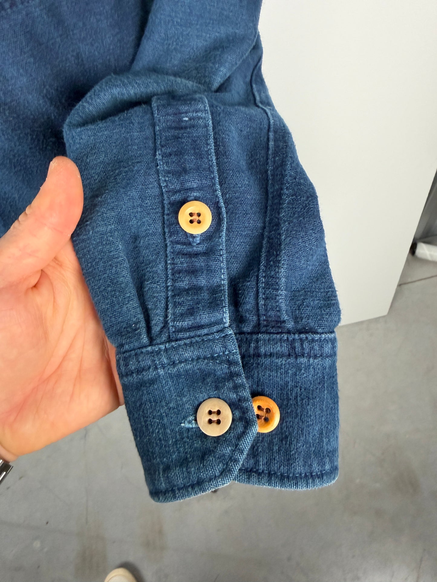 SS14 SPOT Black Elk Flannel (Indigo Over Dye)