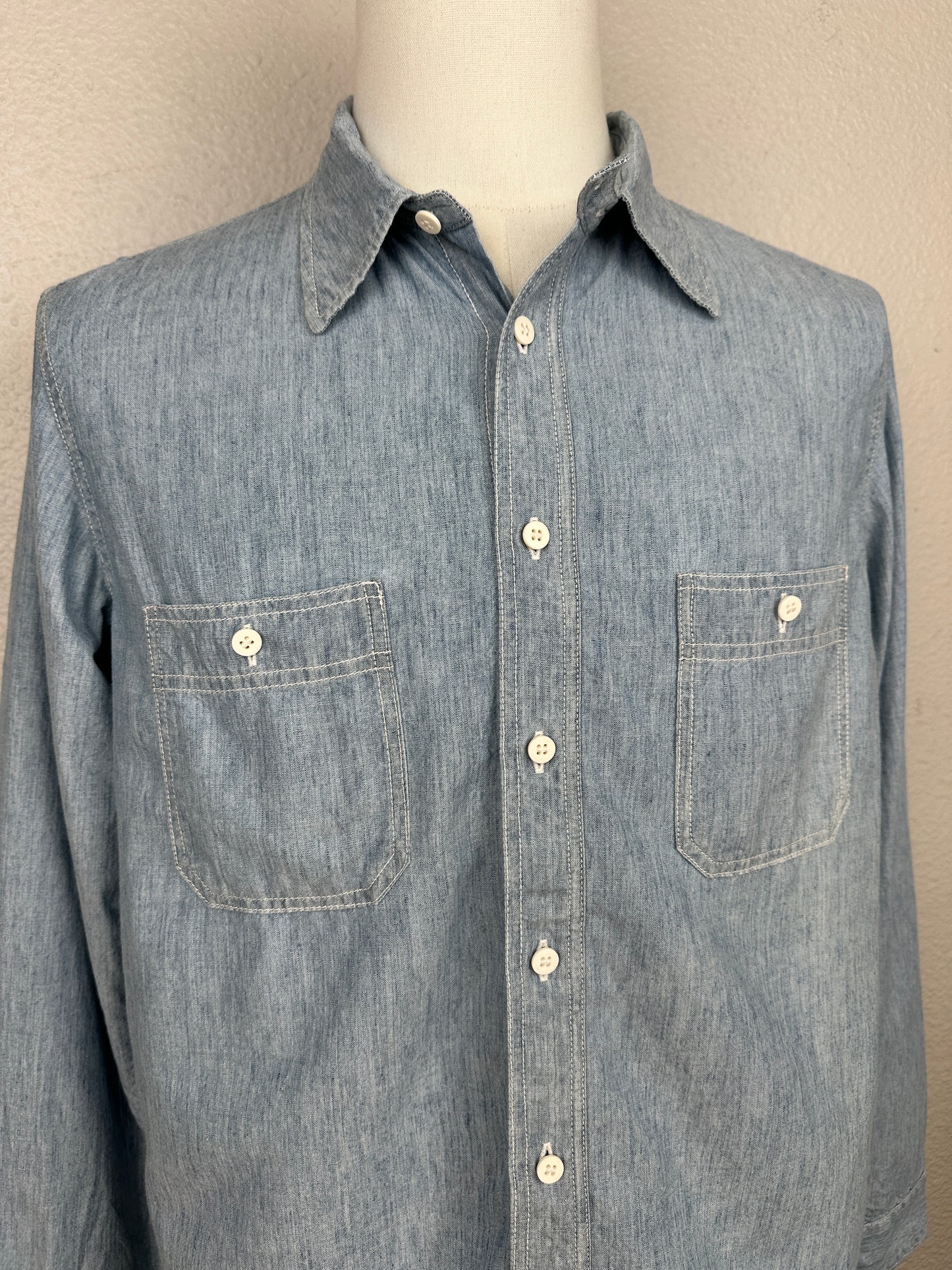 SS18 1910 Shirt L/S (C/SI Indigo Chambray)